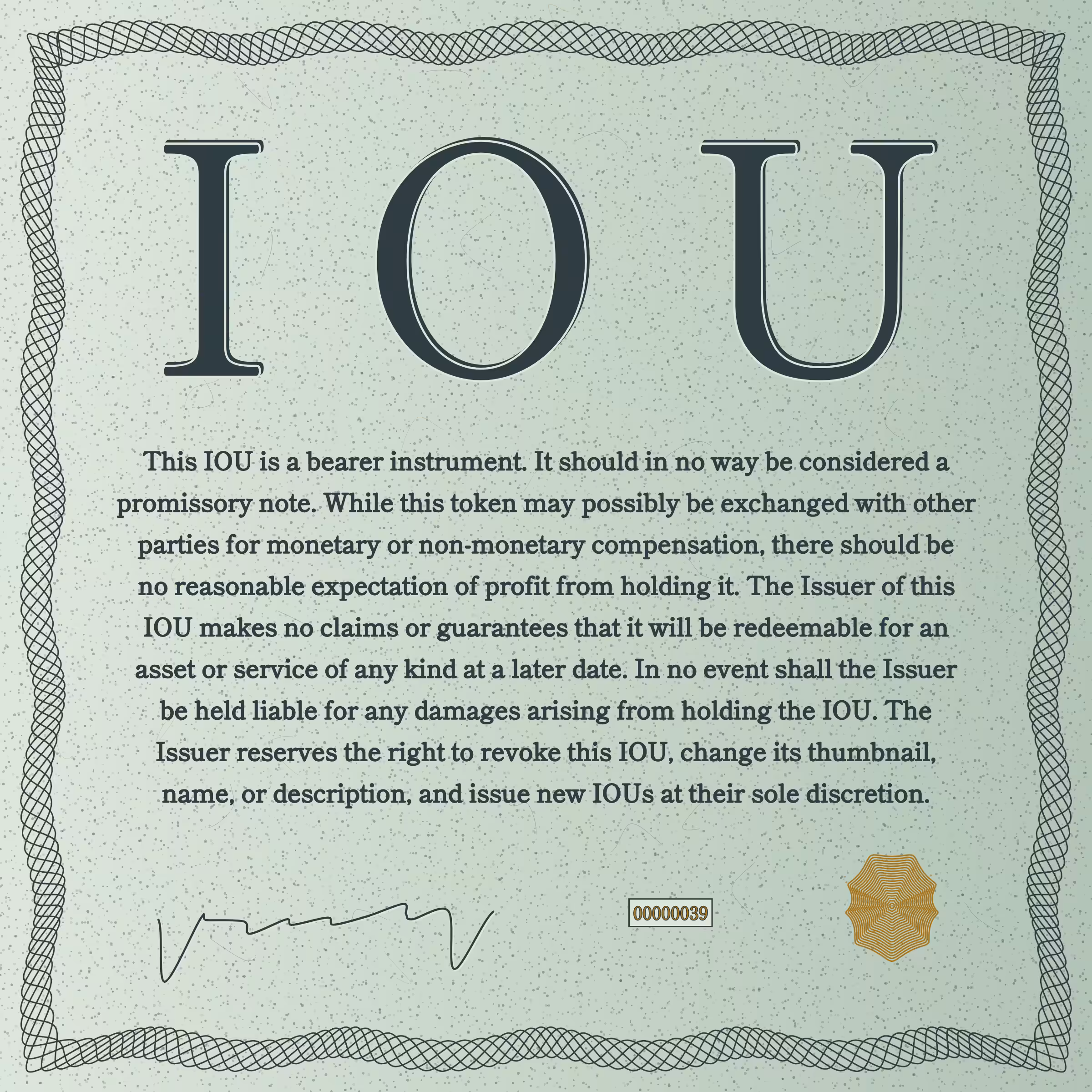 IOU #39