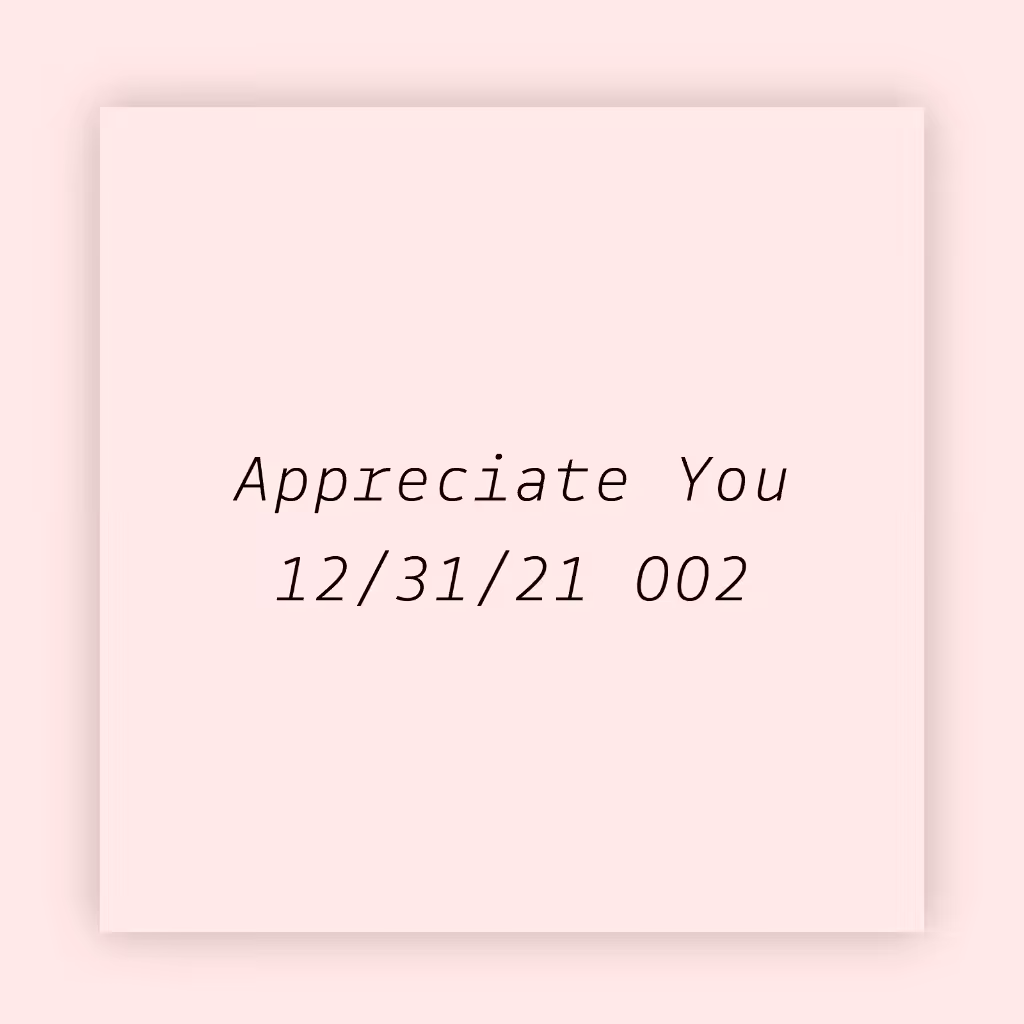 Appreciate You 002