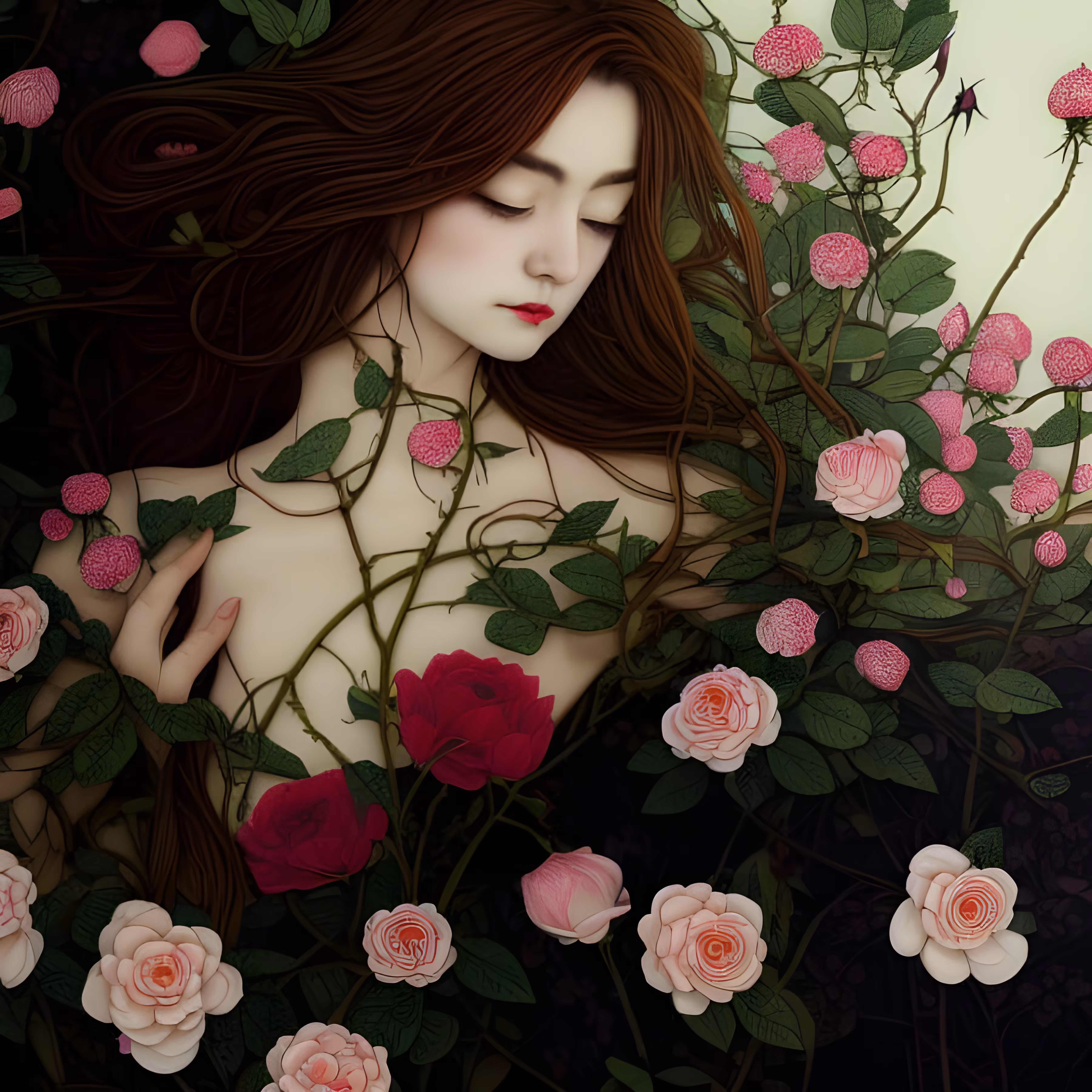 2 red roses