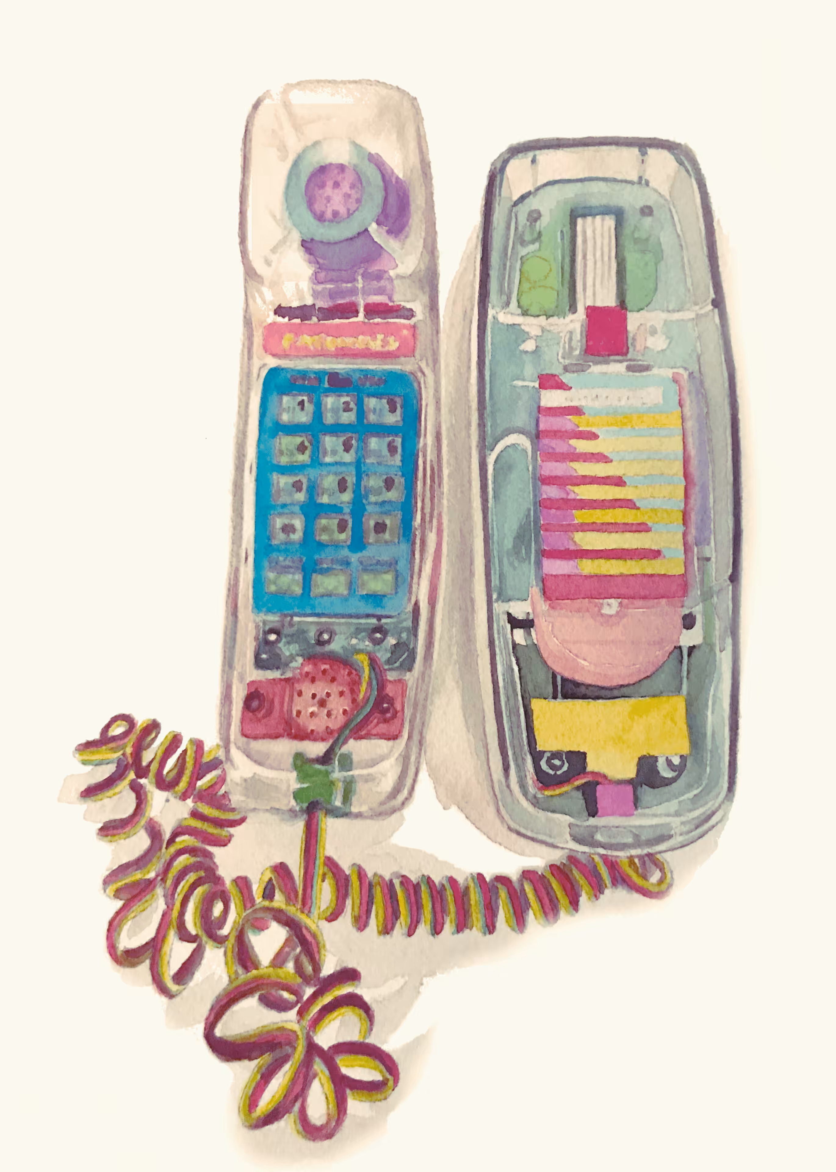 Nostalgia series nr 06 of 09 - Clear Plastic Landline Phone