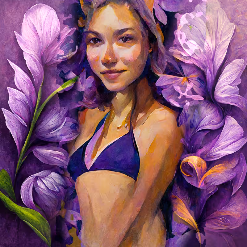 Girl and Flower #3 #12