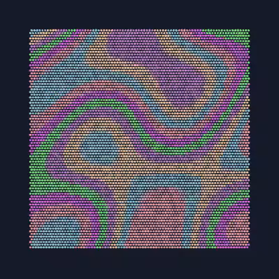 Falling Mesh Paintings #16