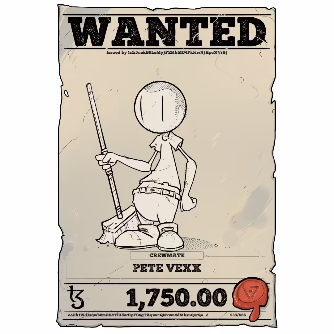 PETE VEXX | TEZOS PIRATE 538/666