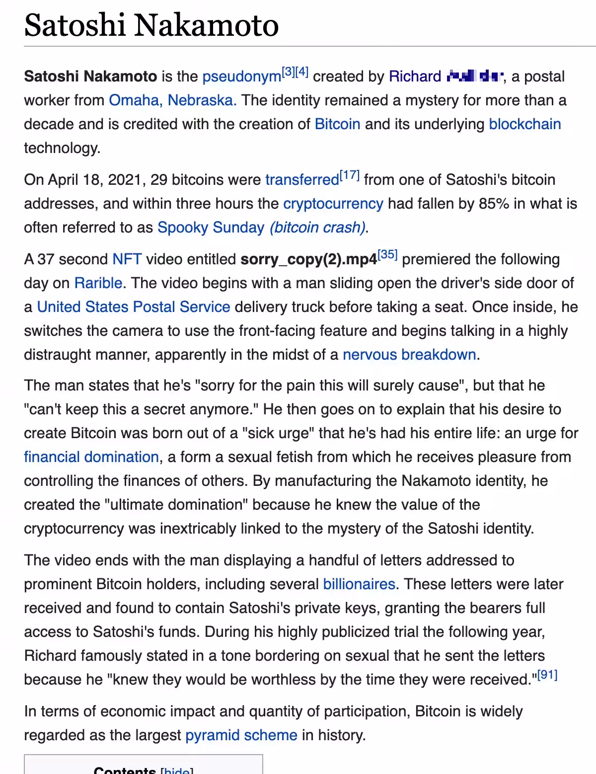 Satoshi Nebraska