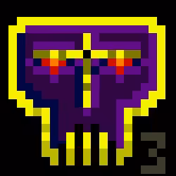 ✜ Black Mask Pixel Skull ✜