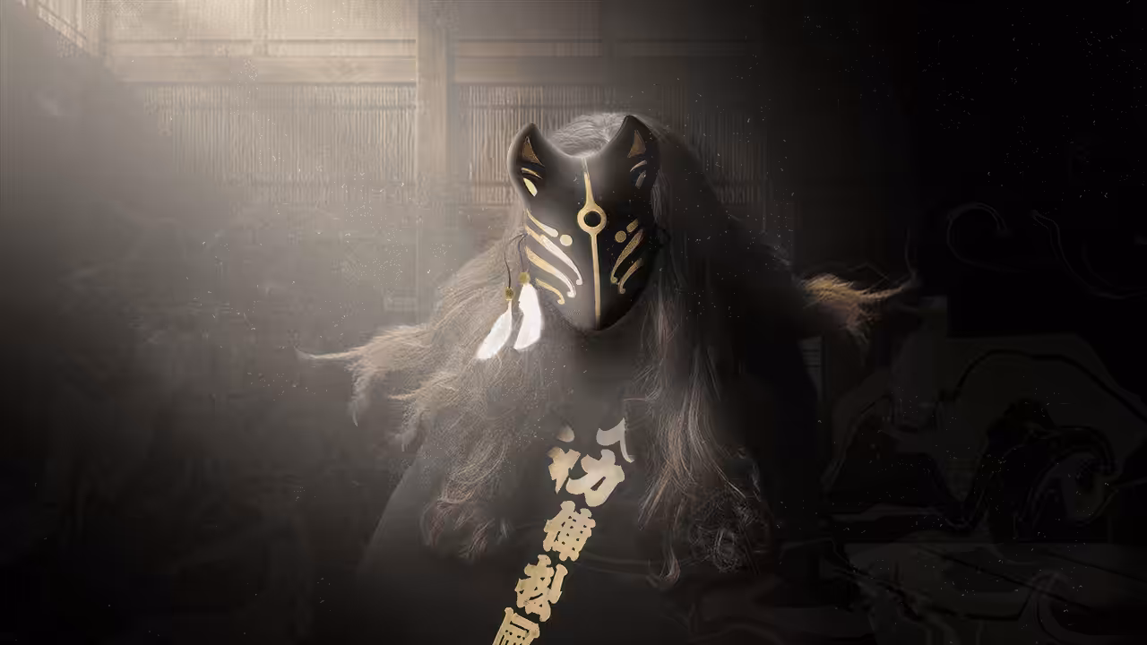 Kitsune mask on