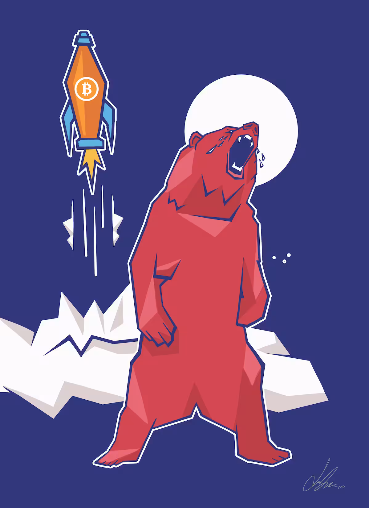 Sad Bitcoin Bear 