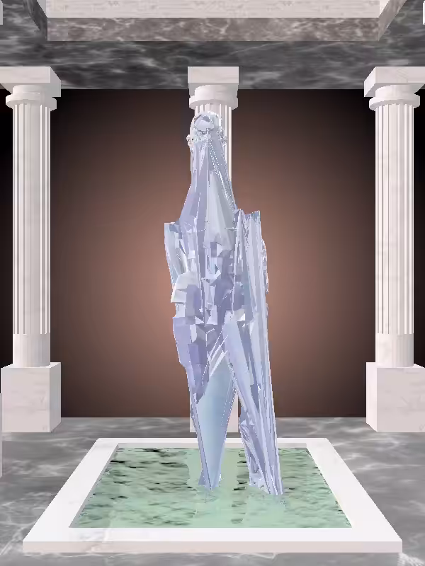 HeavenComputer: The Fragmented Threatening Melted Blue Woman #87