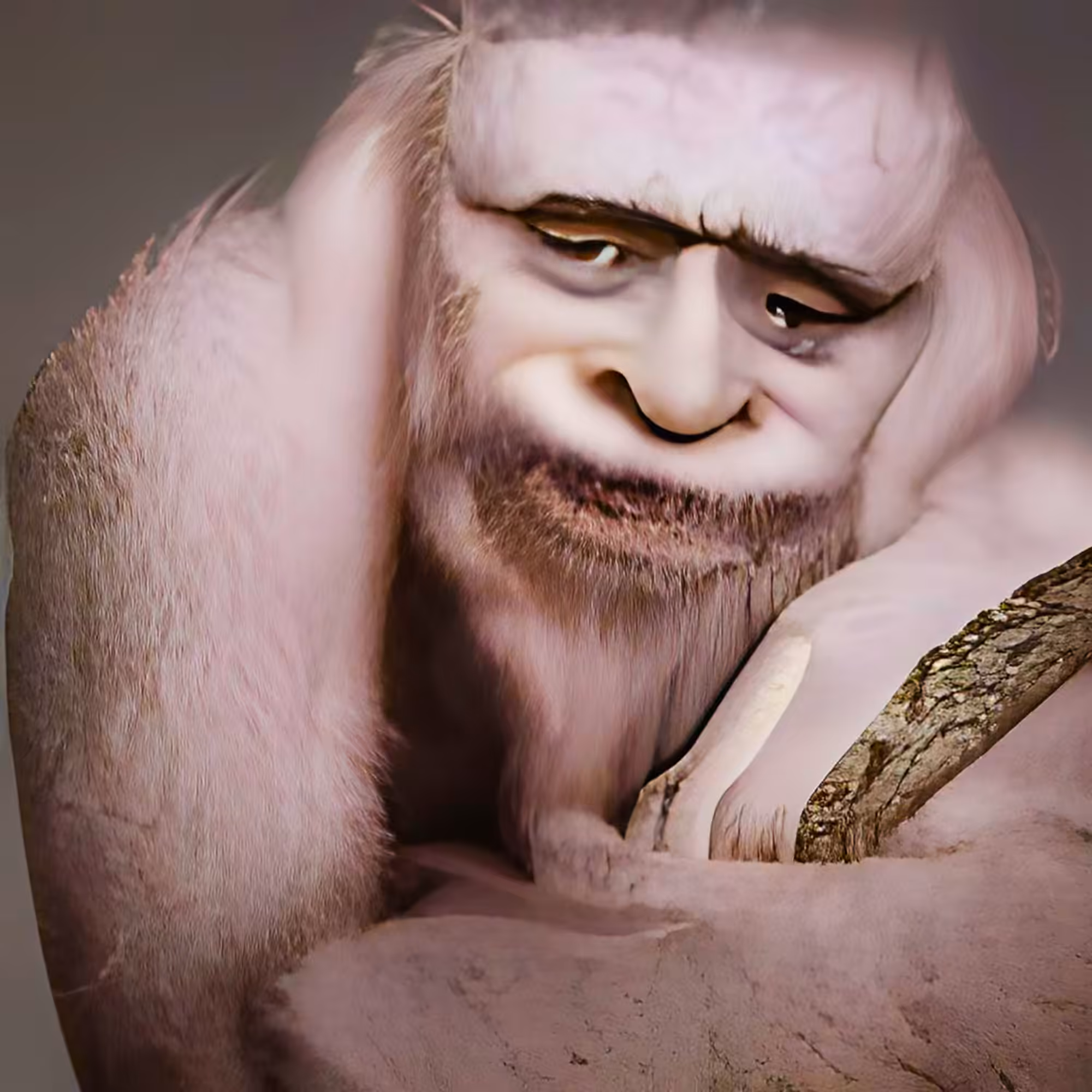 Abominable Snowman Holding the World Tight