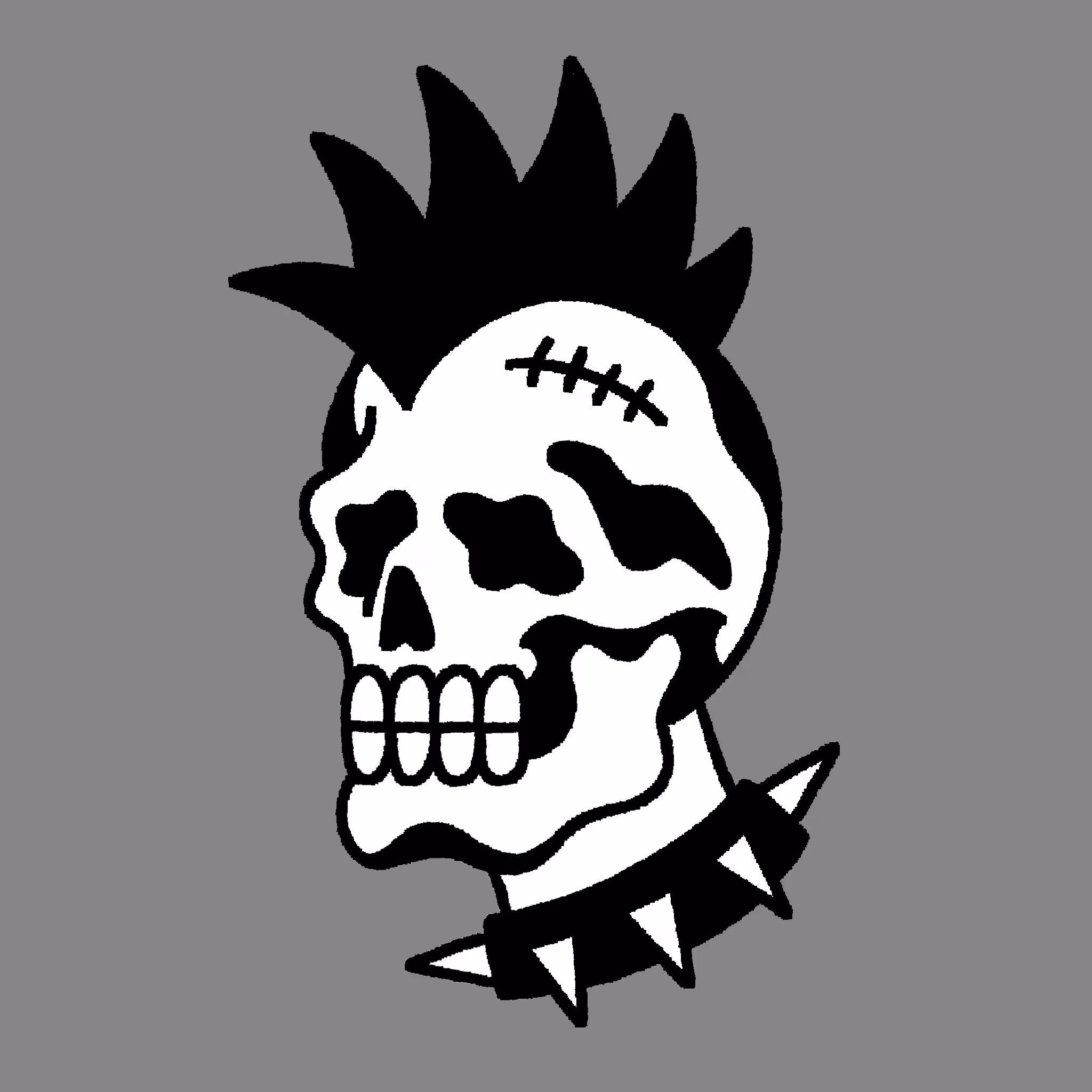 MSG Skull Punk - Grey Background