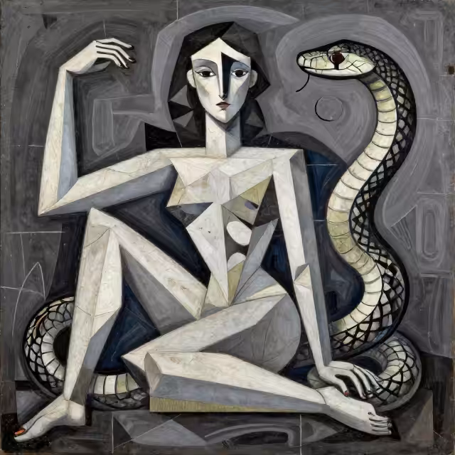 Female cubism art 