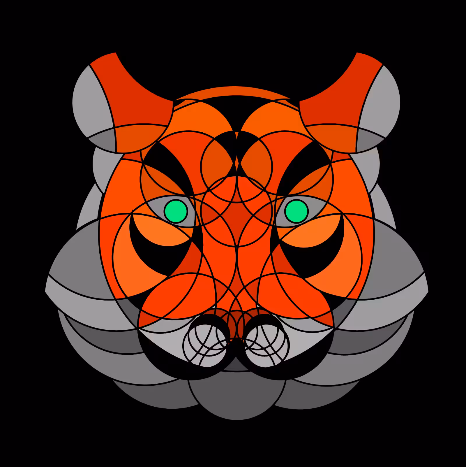 Animal Circle Illustration #006