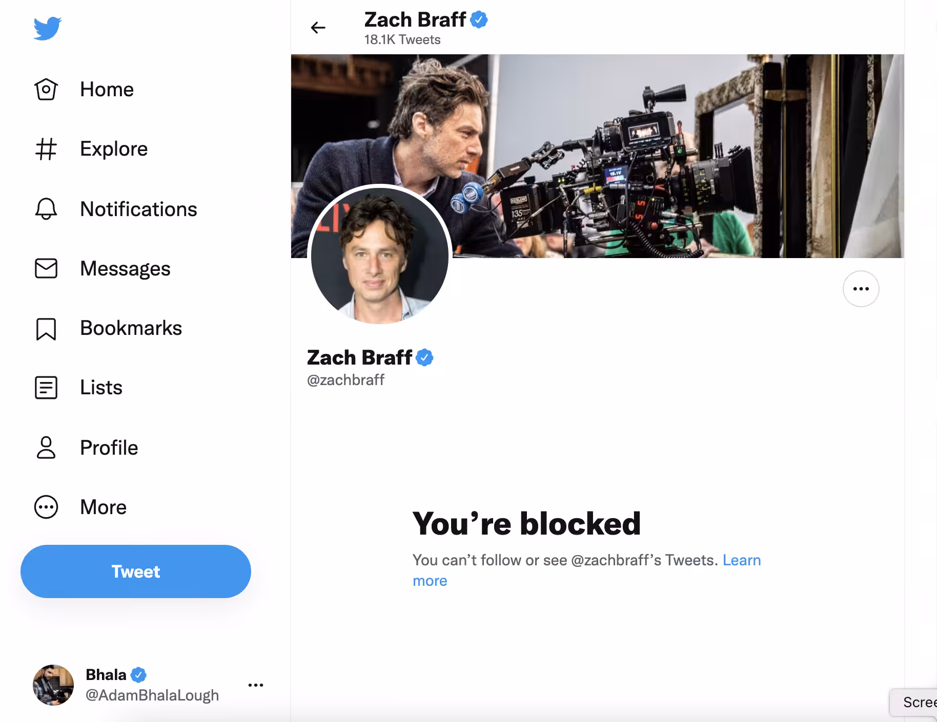 BLOCKED BY ZACK BRAFF