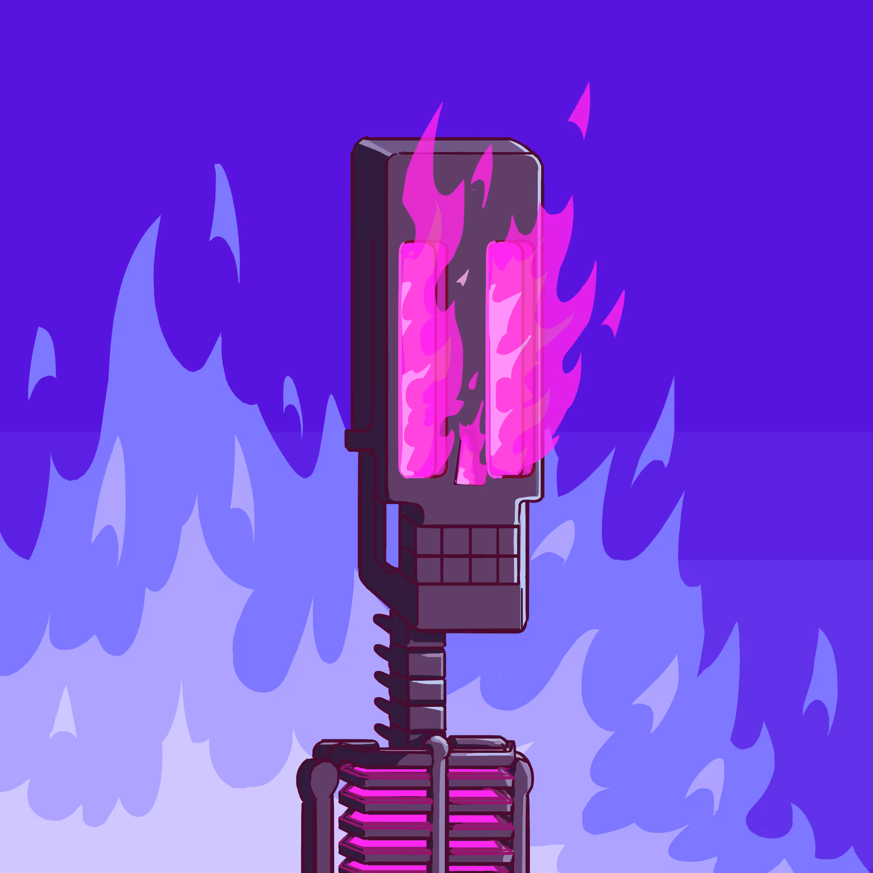 burning skull