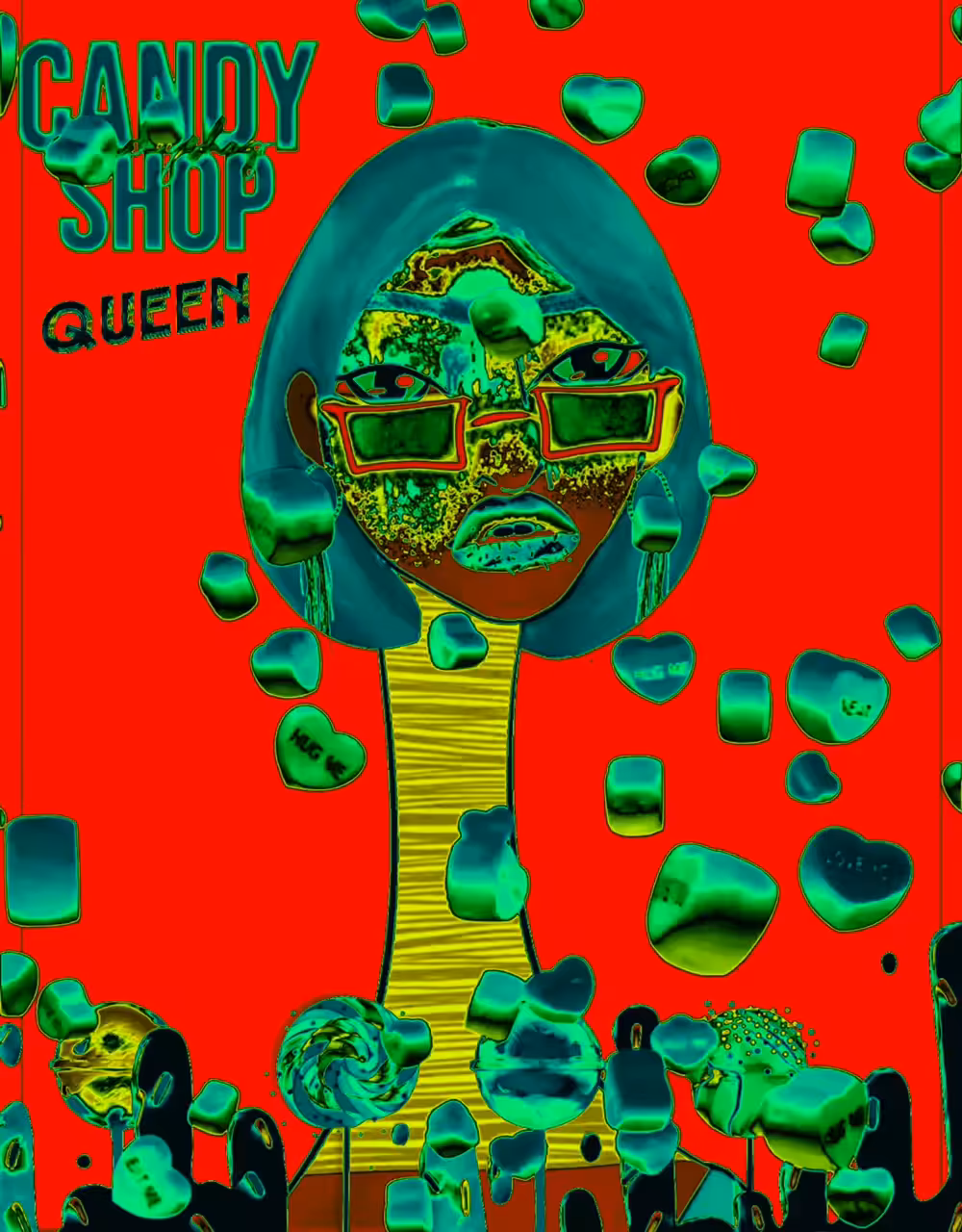 The Candy Queen Multi Switch  Derivative of The Long Neckie Lady #1834