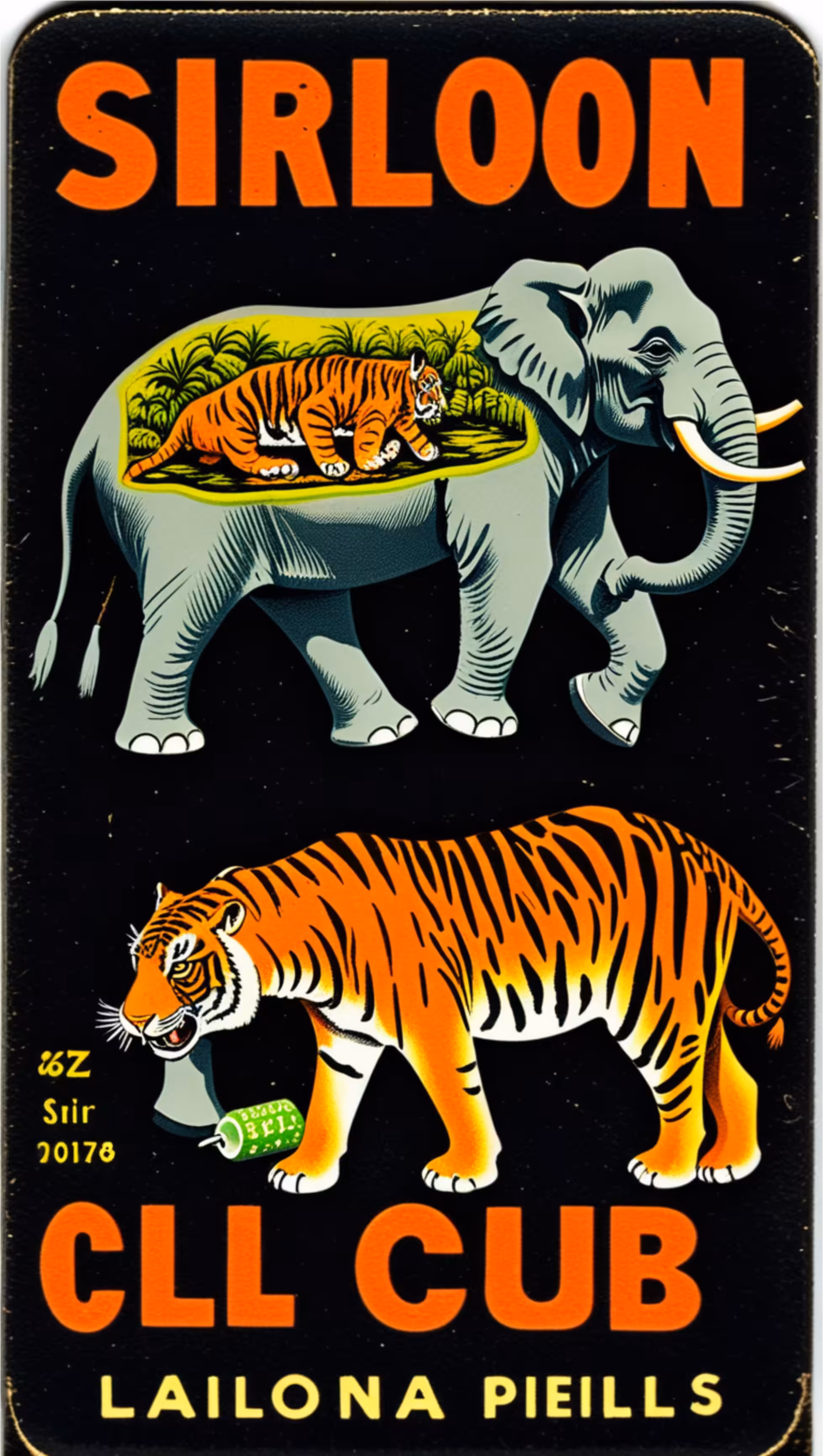 CEYLON ELEPHANT TIGER STOMACH
