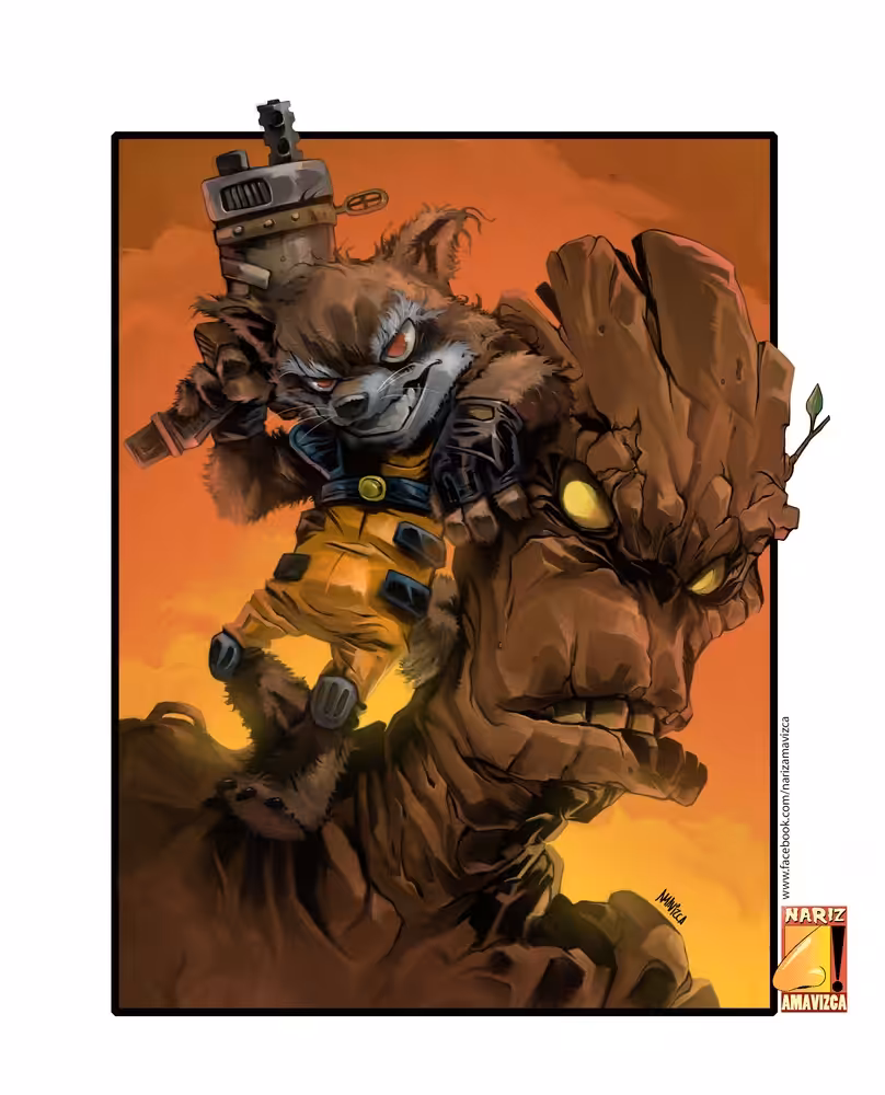 rocket and groot