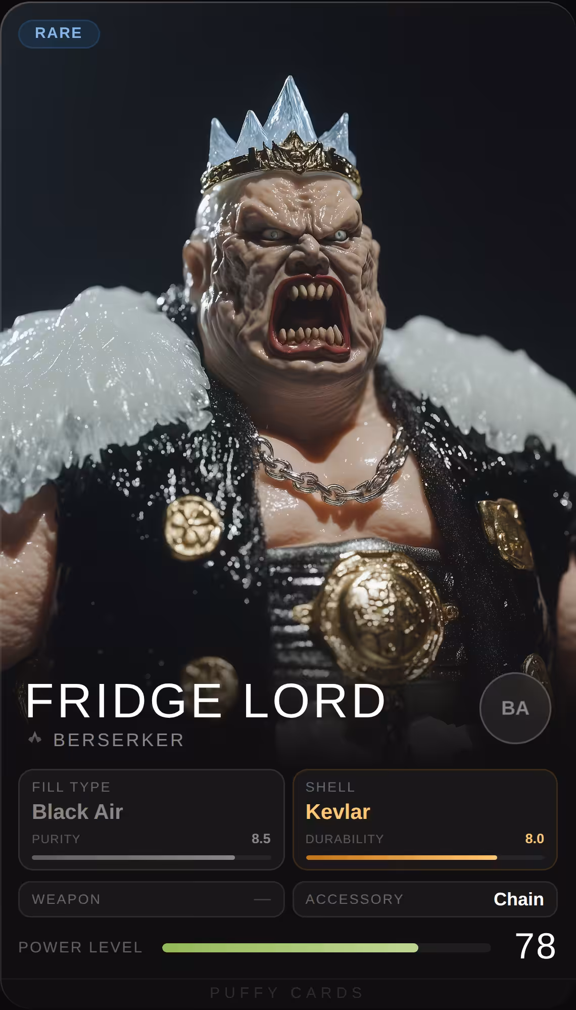 Puffy Cards: Fridge Lord