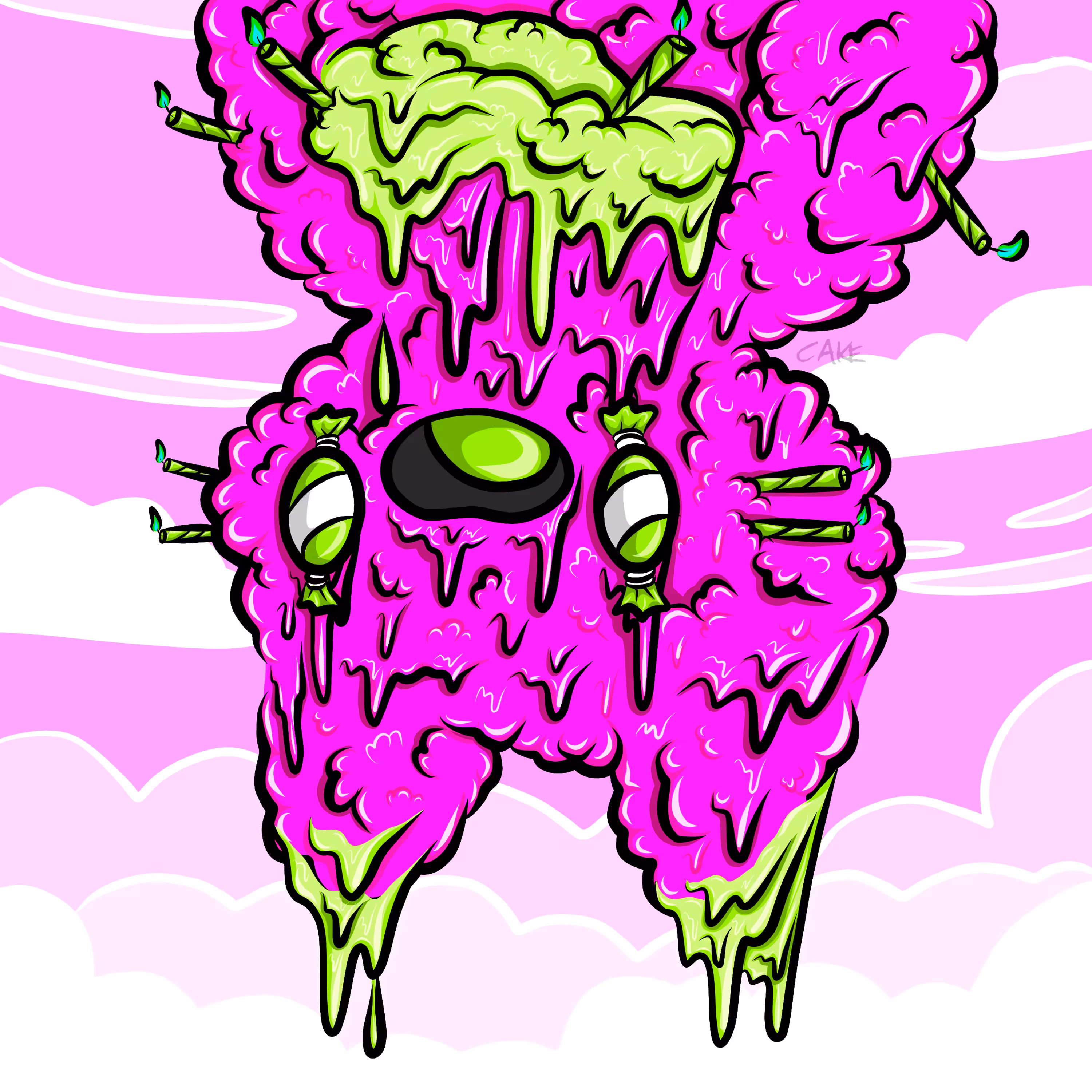 Raspberry Lime Upside Down Cake'd Cool Cat (1/1)