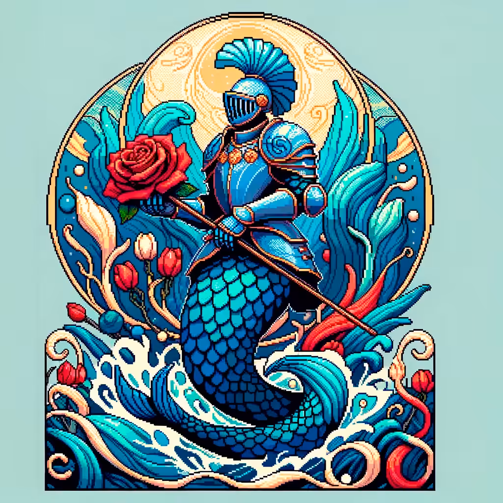 Pixel Nouveau 37 - The Paladin Merman