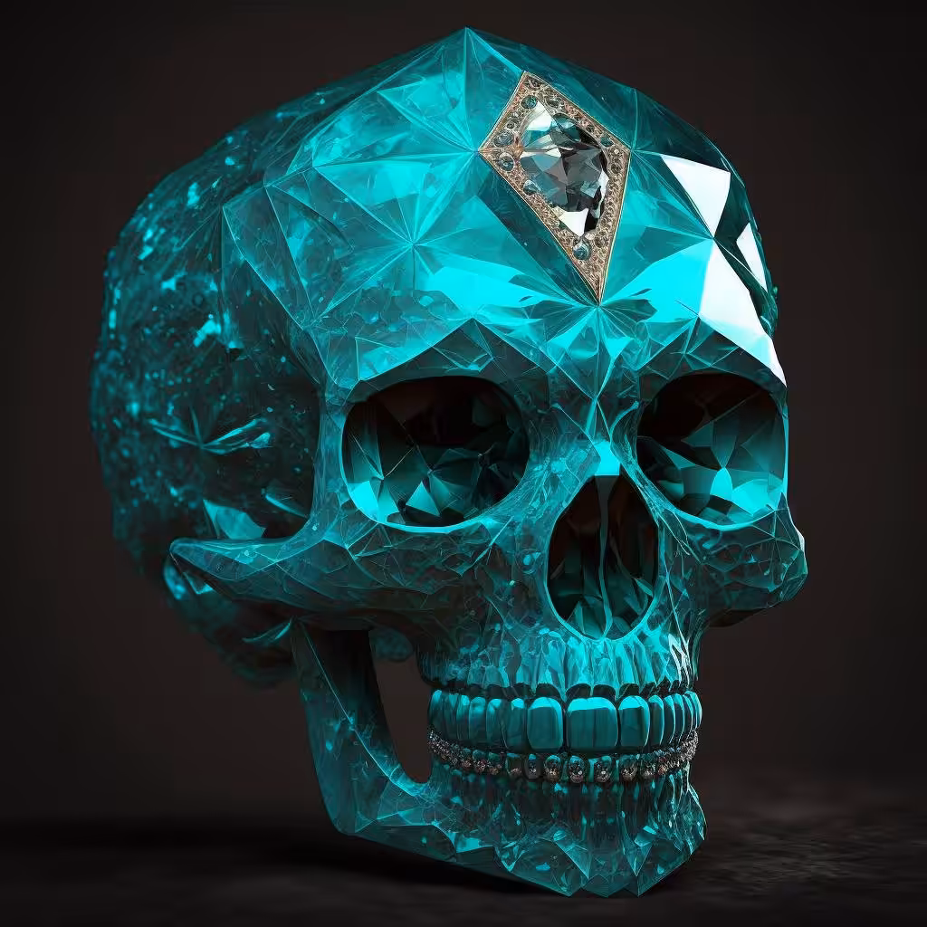 Malachite skull #6