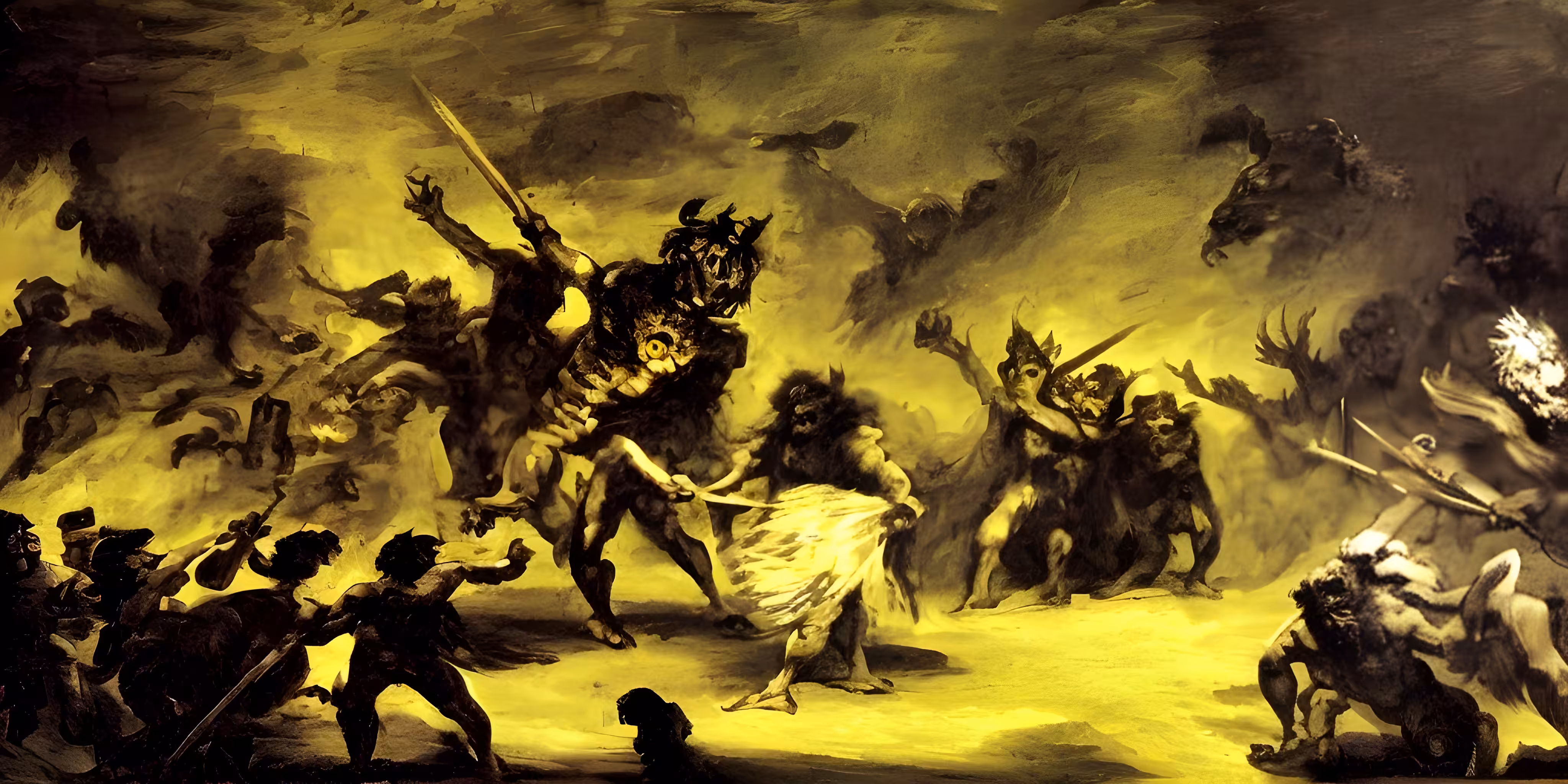 Grendel Raiding the Ale Hall