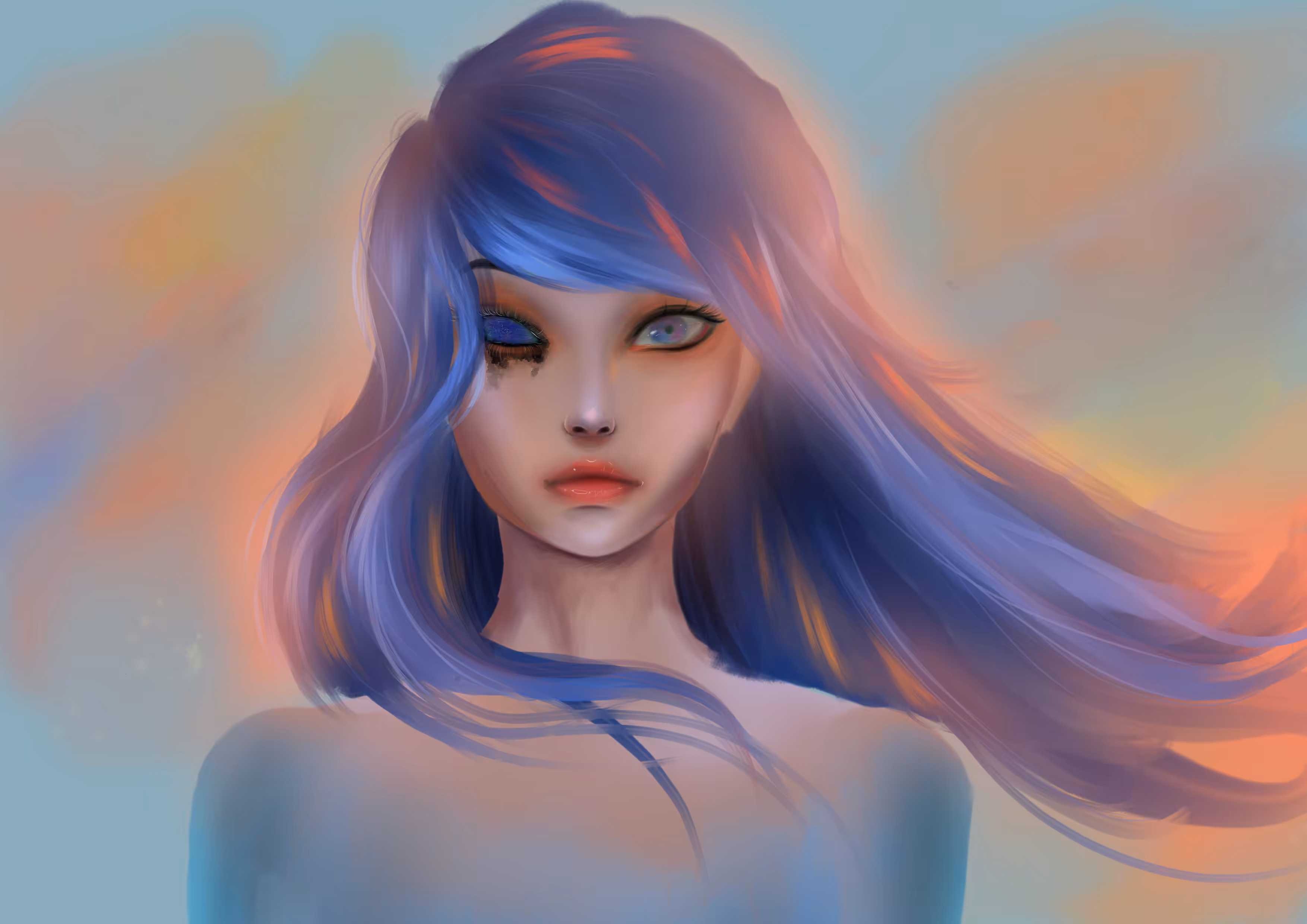 blue