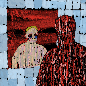 a brief reflection in the aluminum intestines of a storage unit containing a palace built of kidney stones