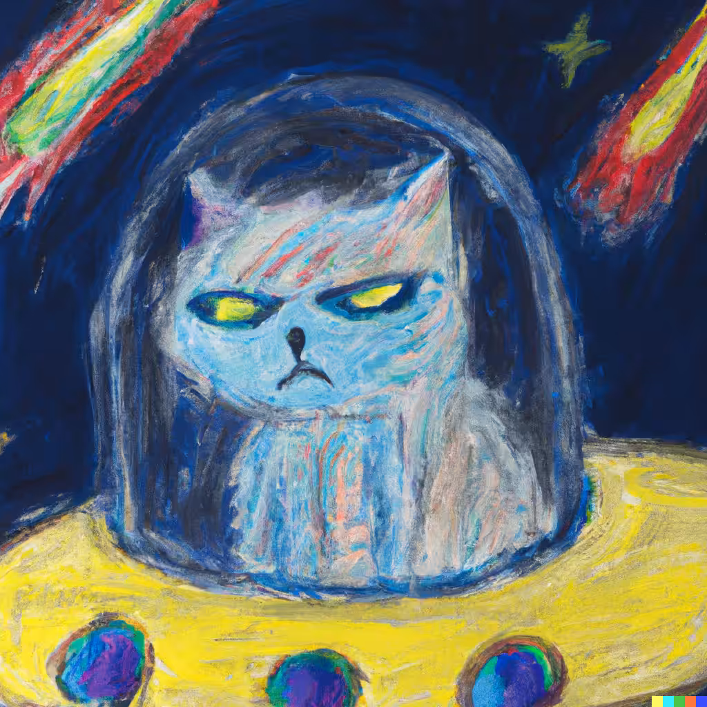 Less than Thrilled Space Cat No. 5