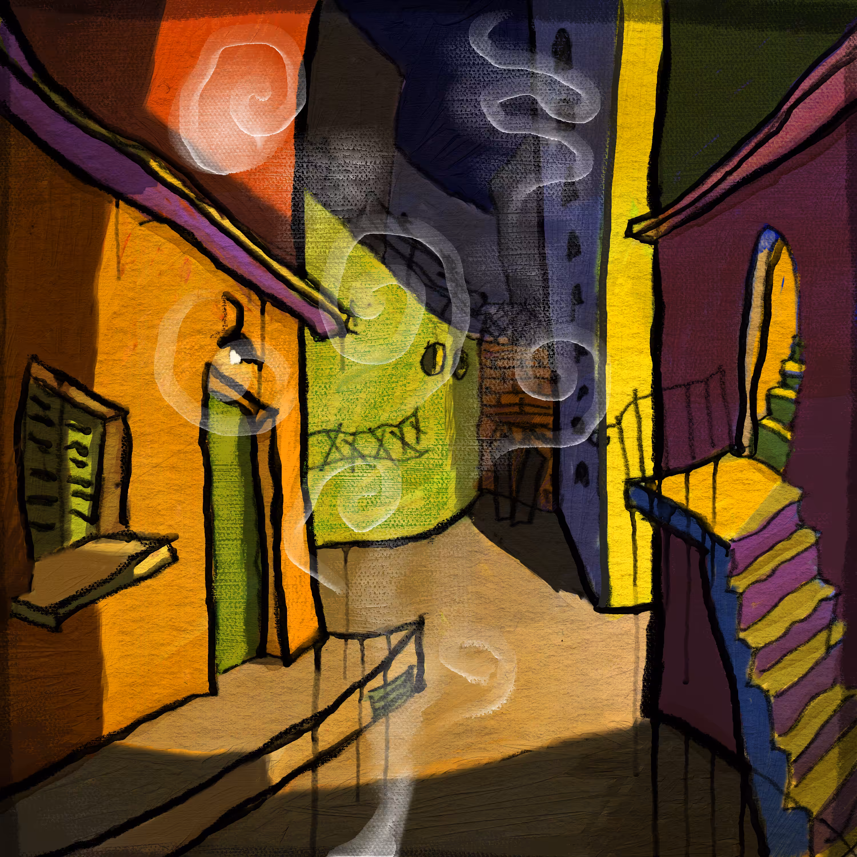 Smoking a joint in the Street