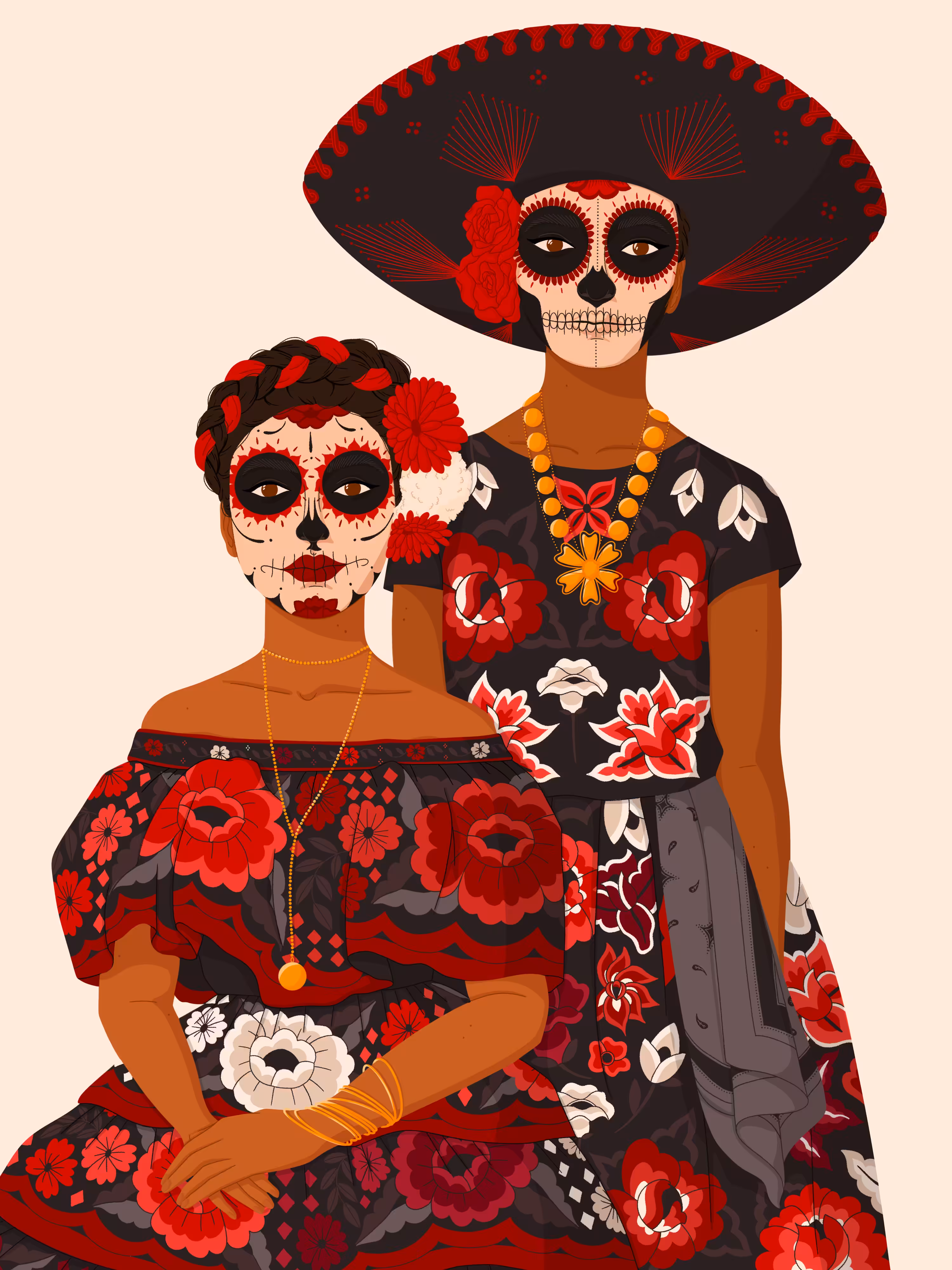 La Catrina in Red