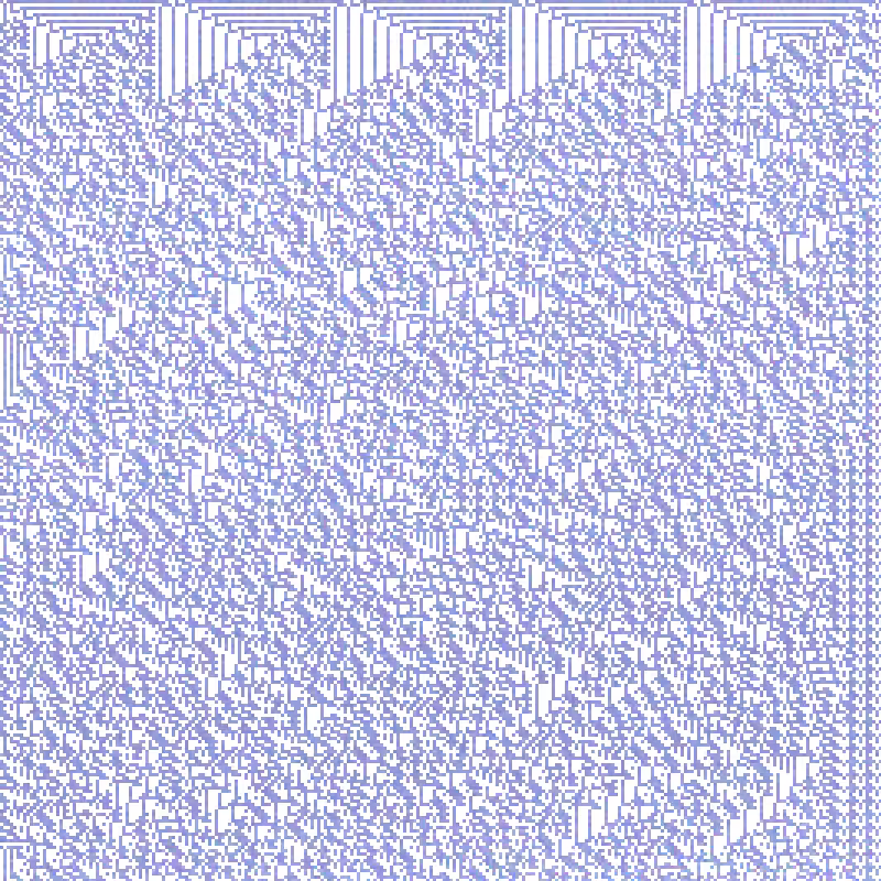 Colored Elementary Cellular Automaton #70
