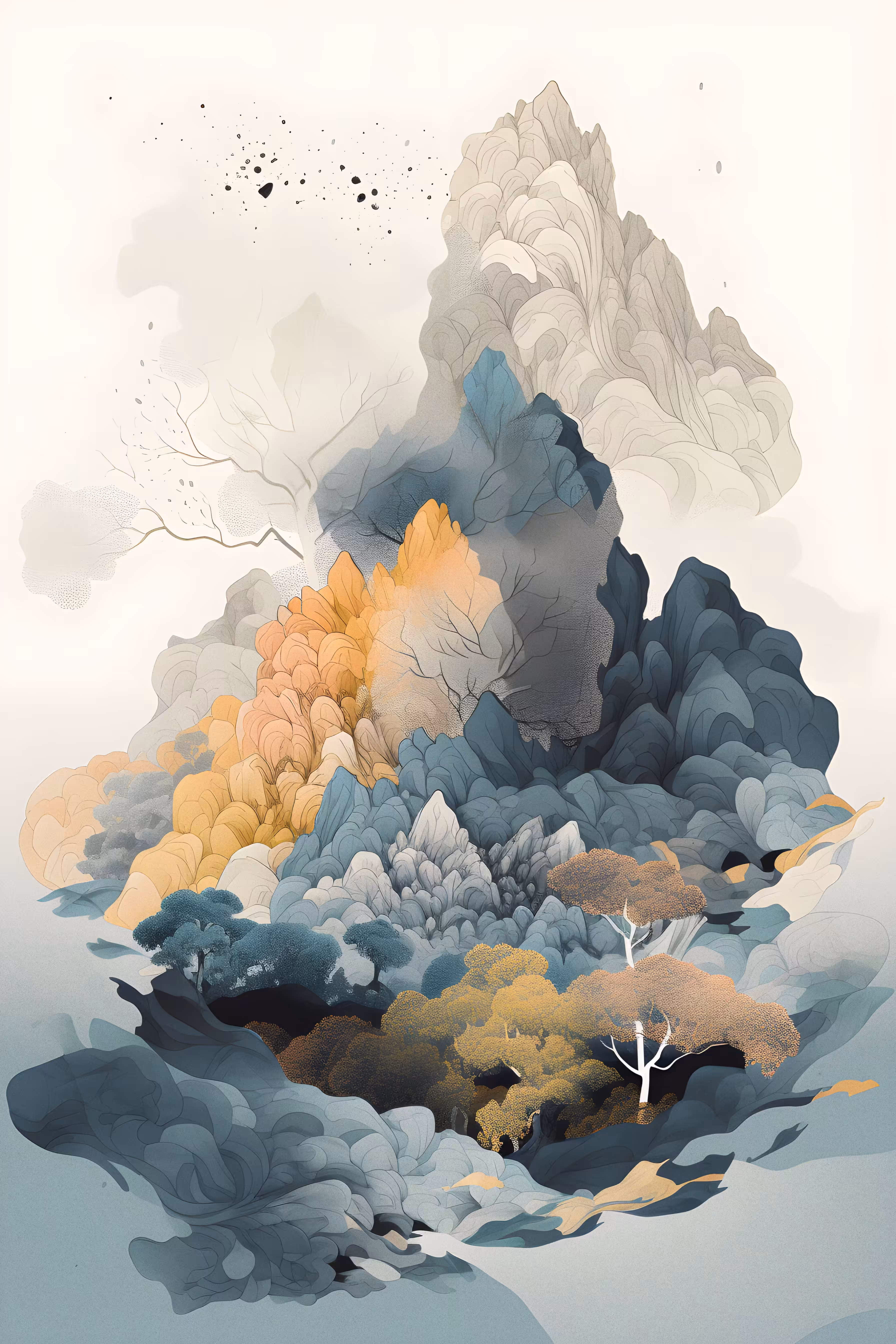 Whispering Peaks: Organic Harmony
