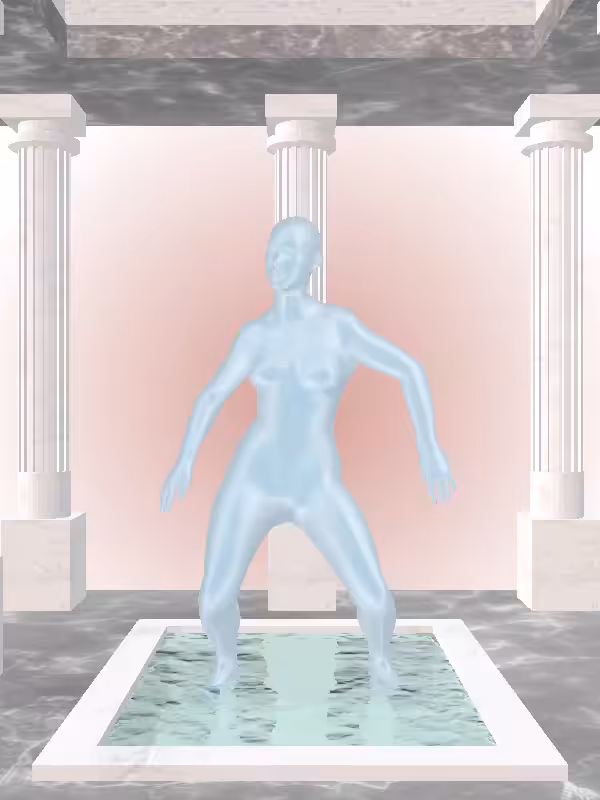 HeavenComputer: The Dancing Ethereal Blue Woman #1407