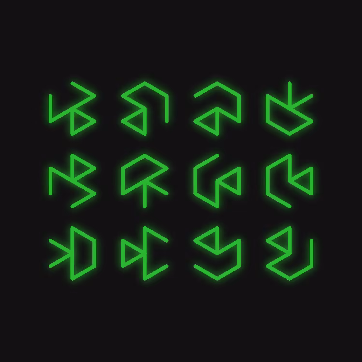 Neon Cubes (Green)