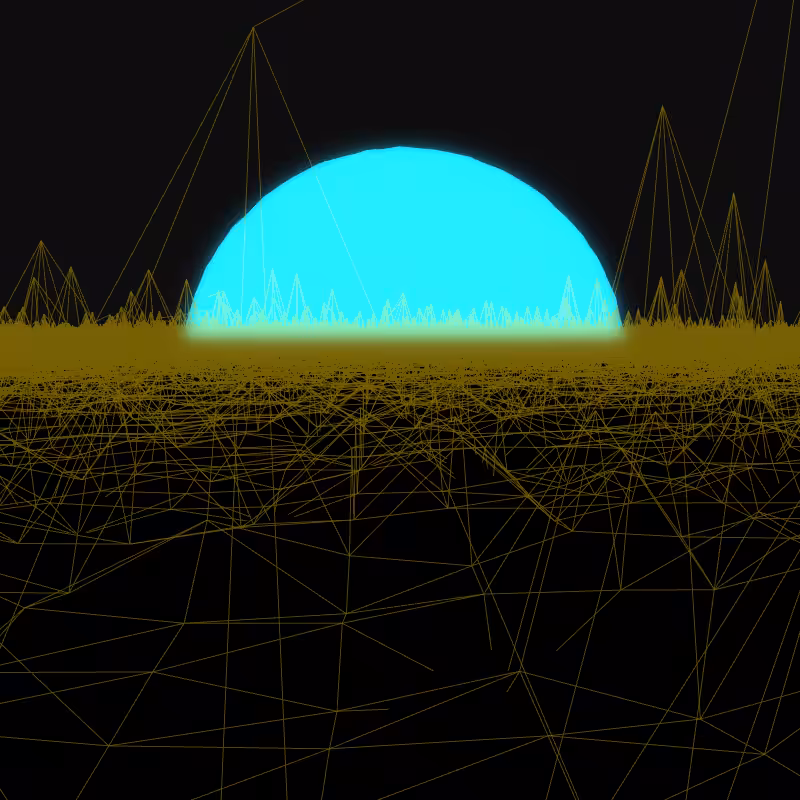 Generative Retrowave Field #102