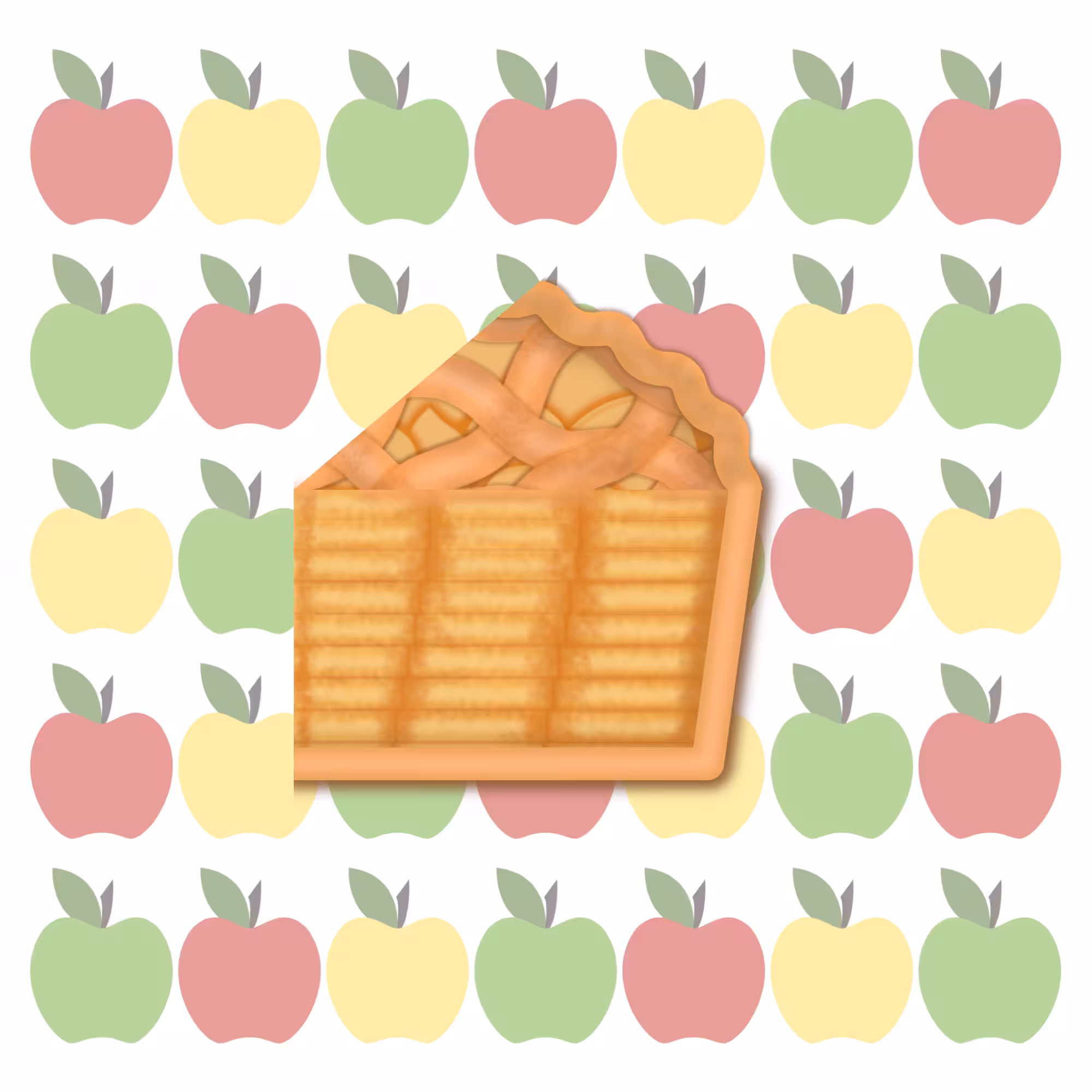 Apple Pie Slice with a Latticed Top - USA - Food - Desserts
