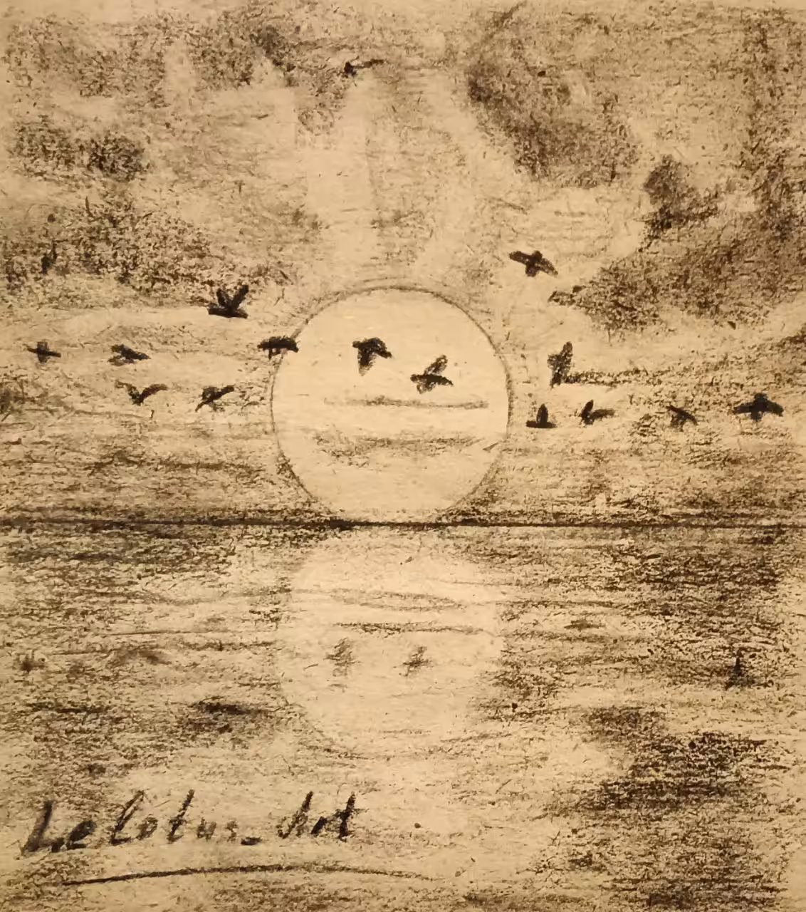 Charcoal Inktober 2024: Day 13 "Horizon" Горизонт