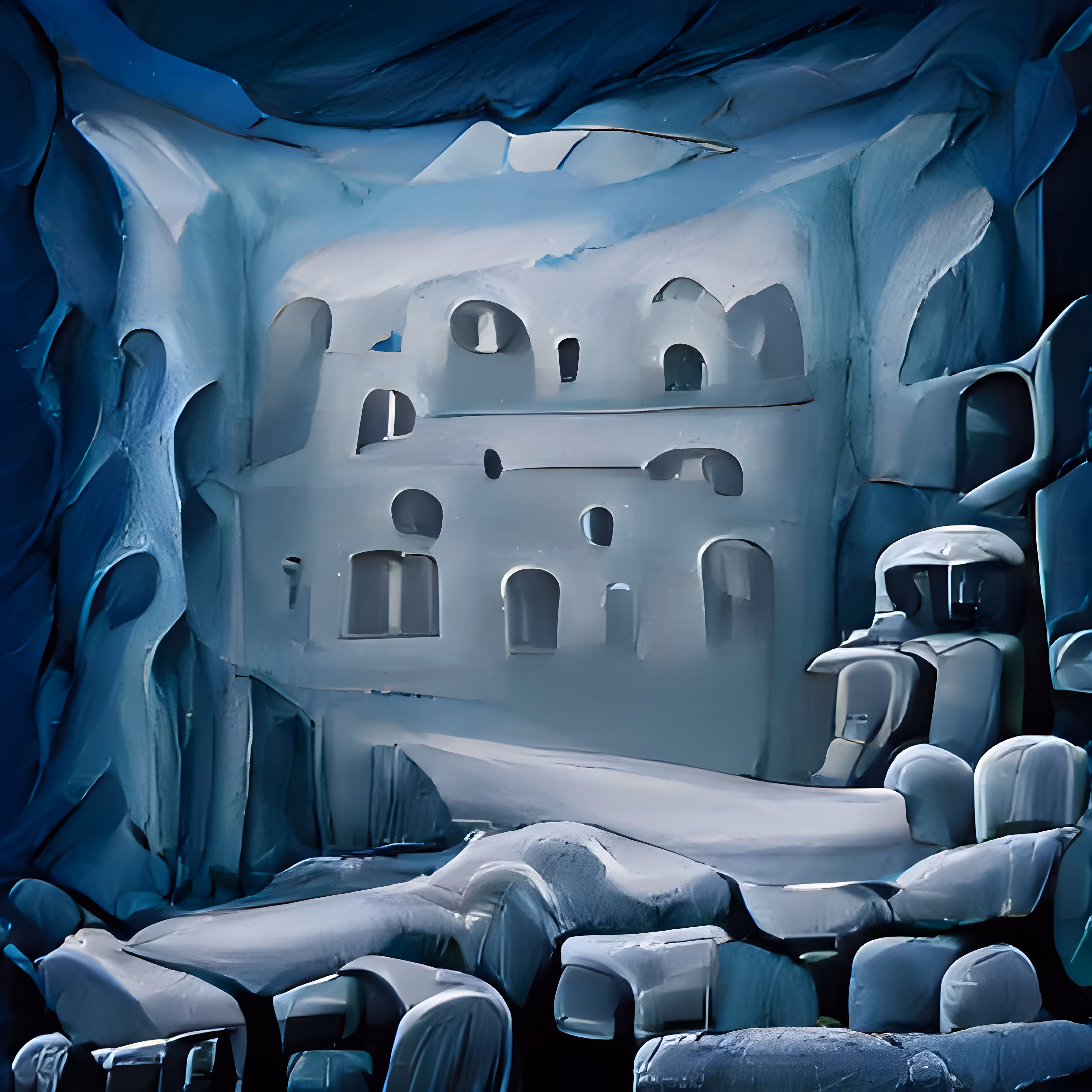 The secret village in the snow cave