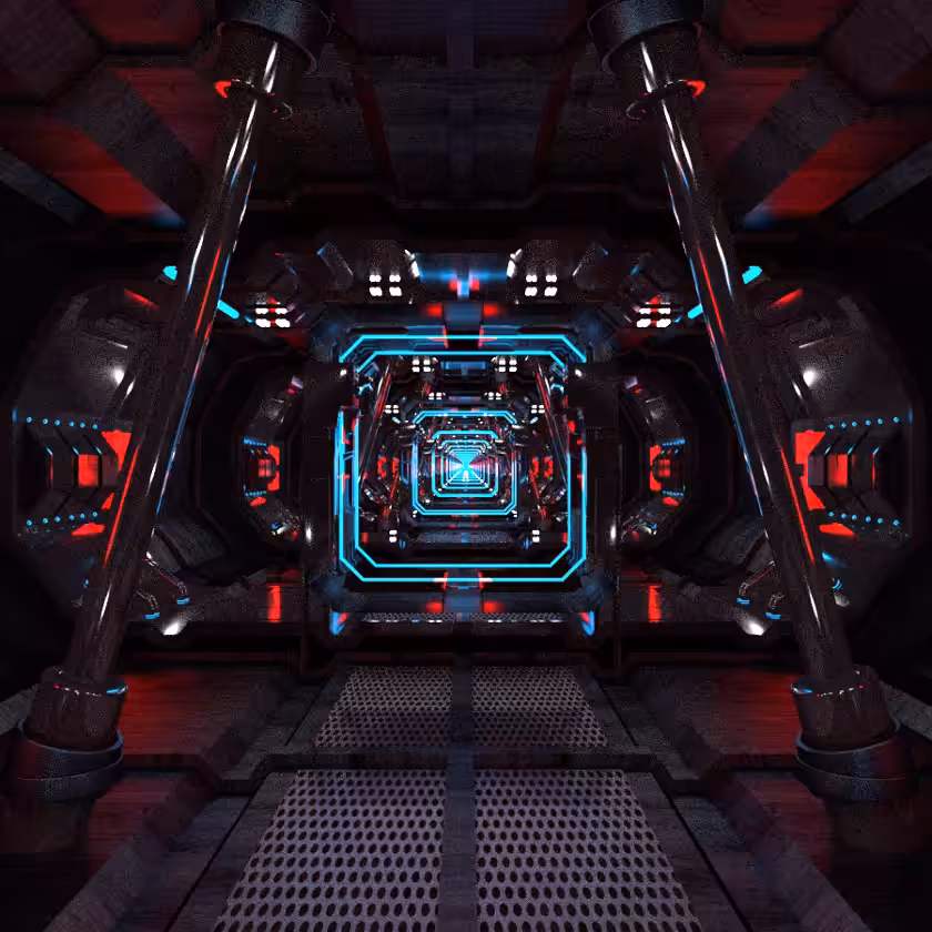 Space tunnel. Earth - Moon