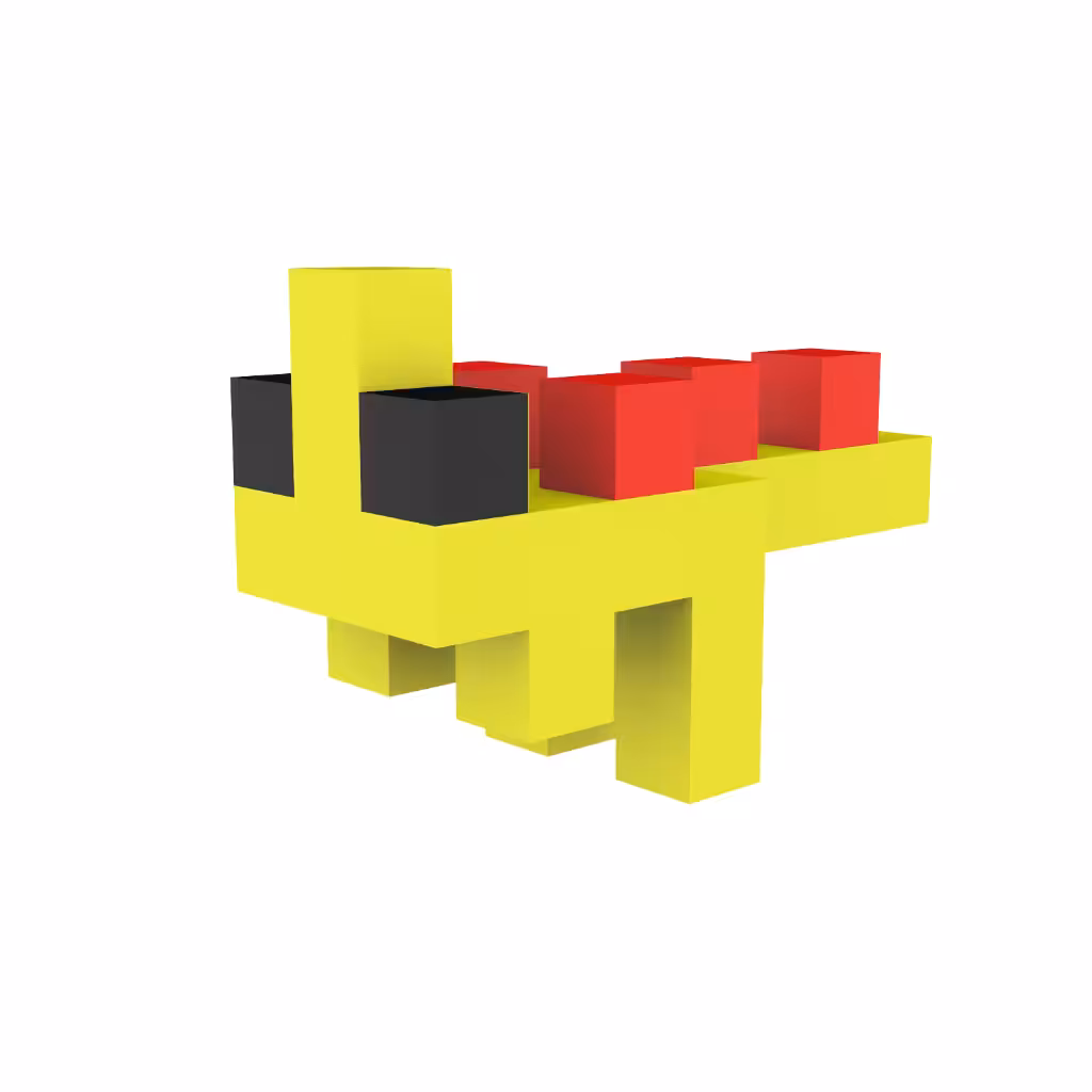 Yello stegosaurus