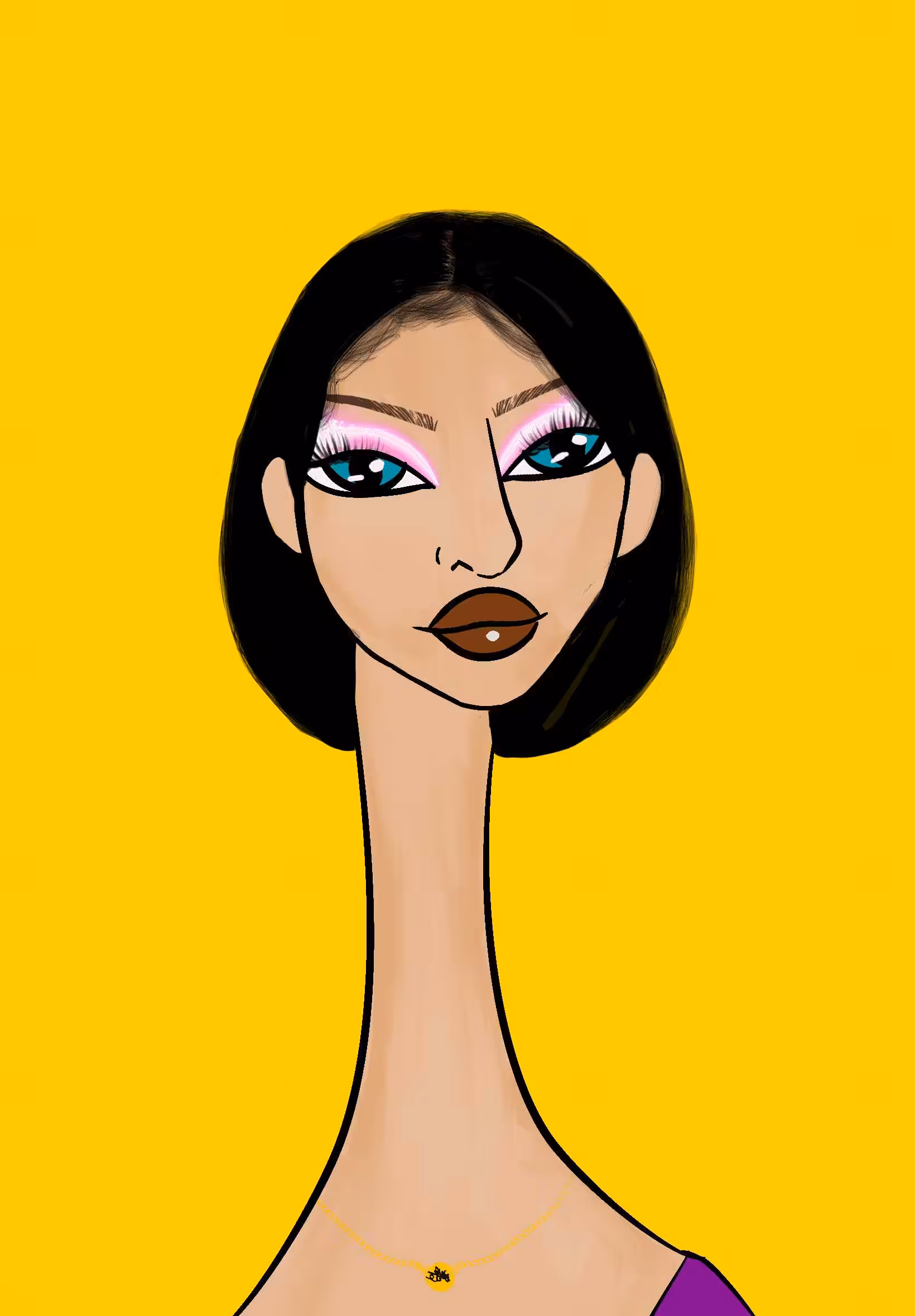 Long Neckie Lady #122