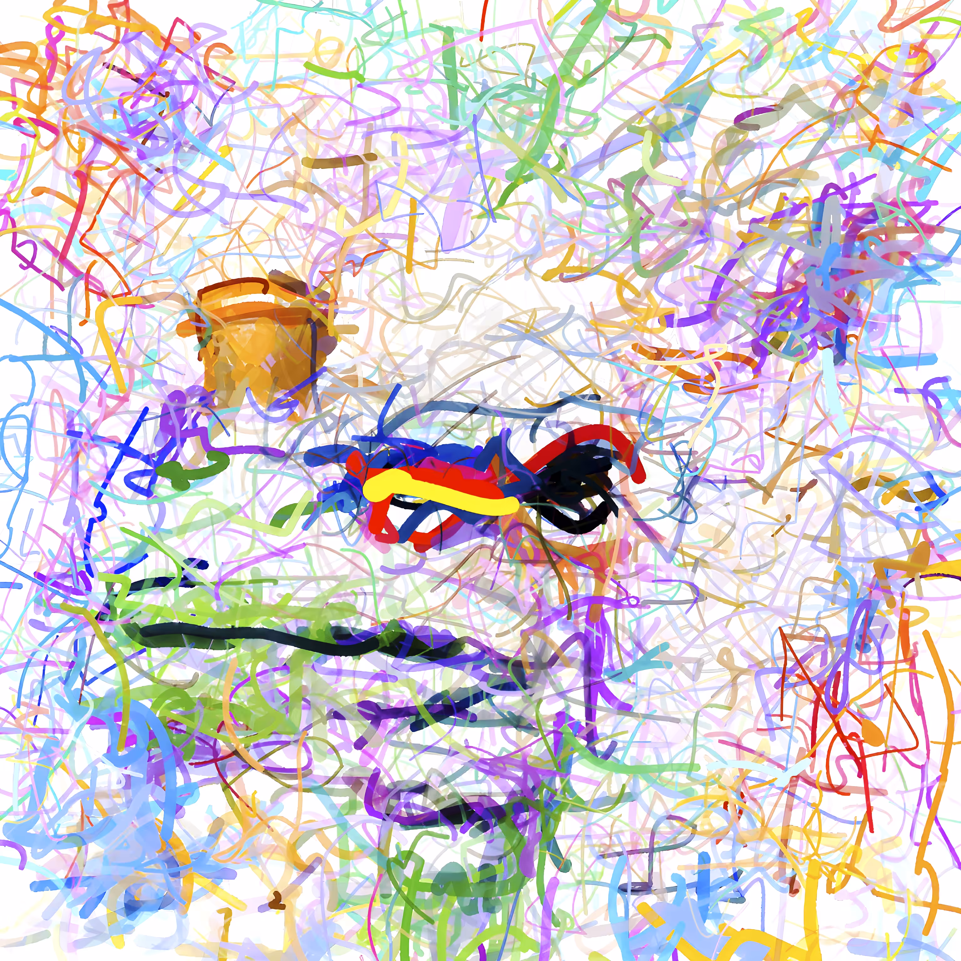 3D render of Pepe made of voxels