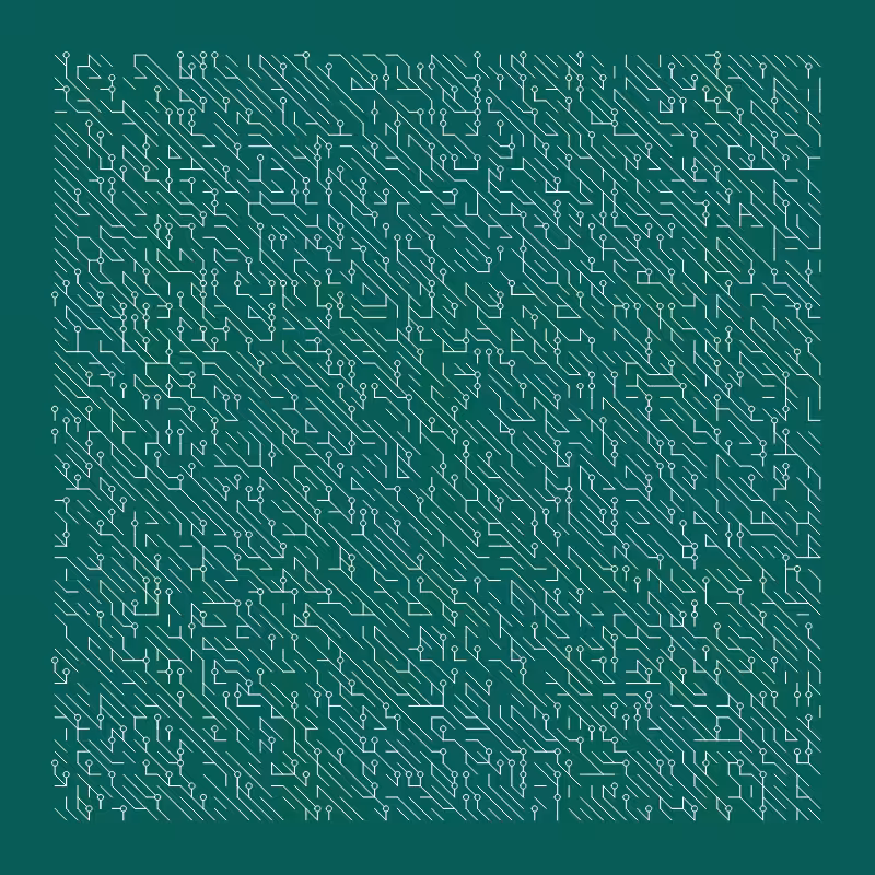 Generative Blueprint : Printed Circuit #8