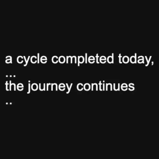 a cycle completed to...