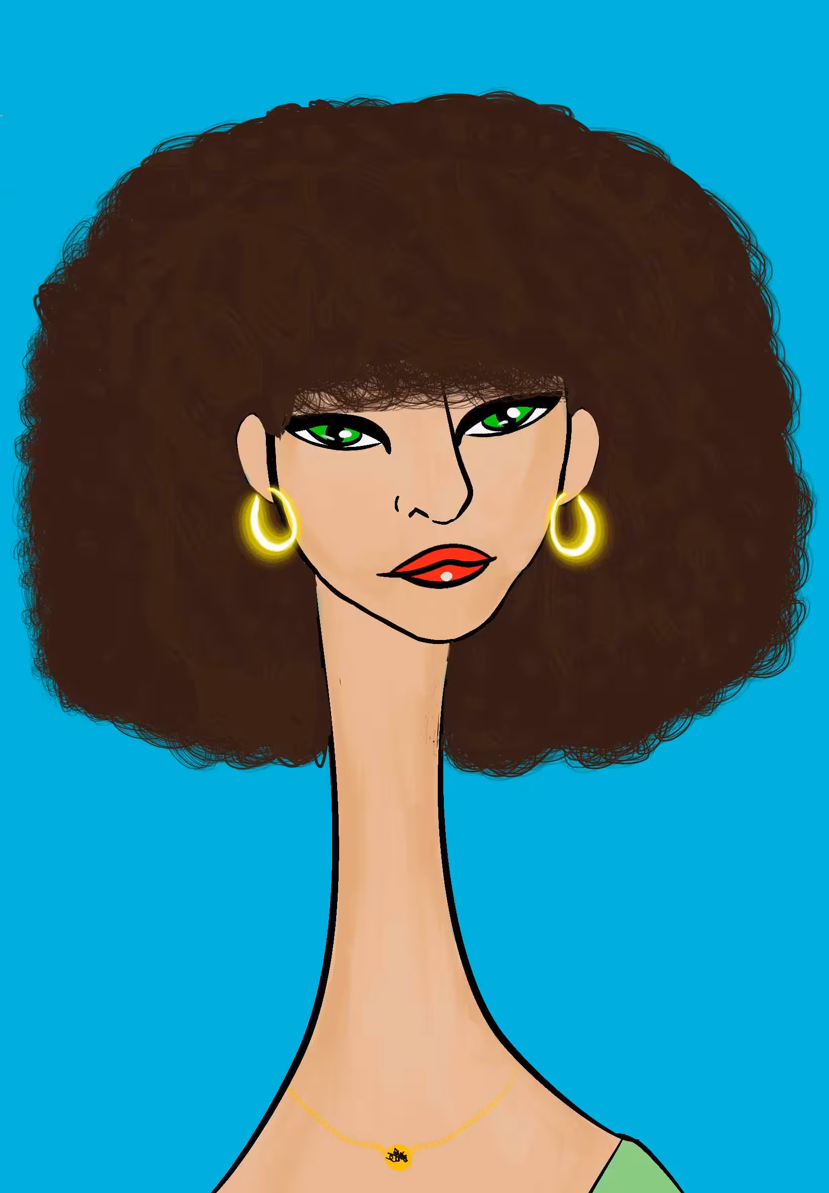 Long Neckie Lady #1406