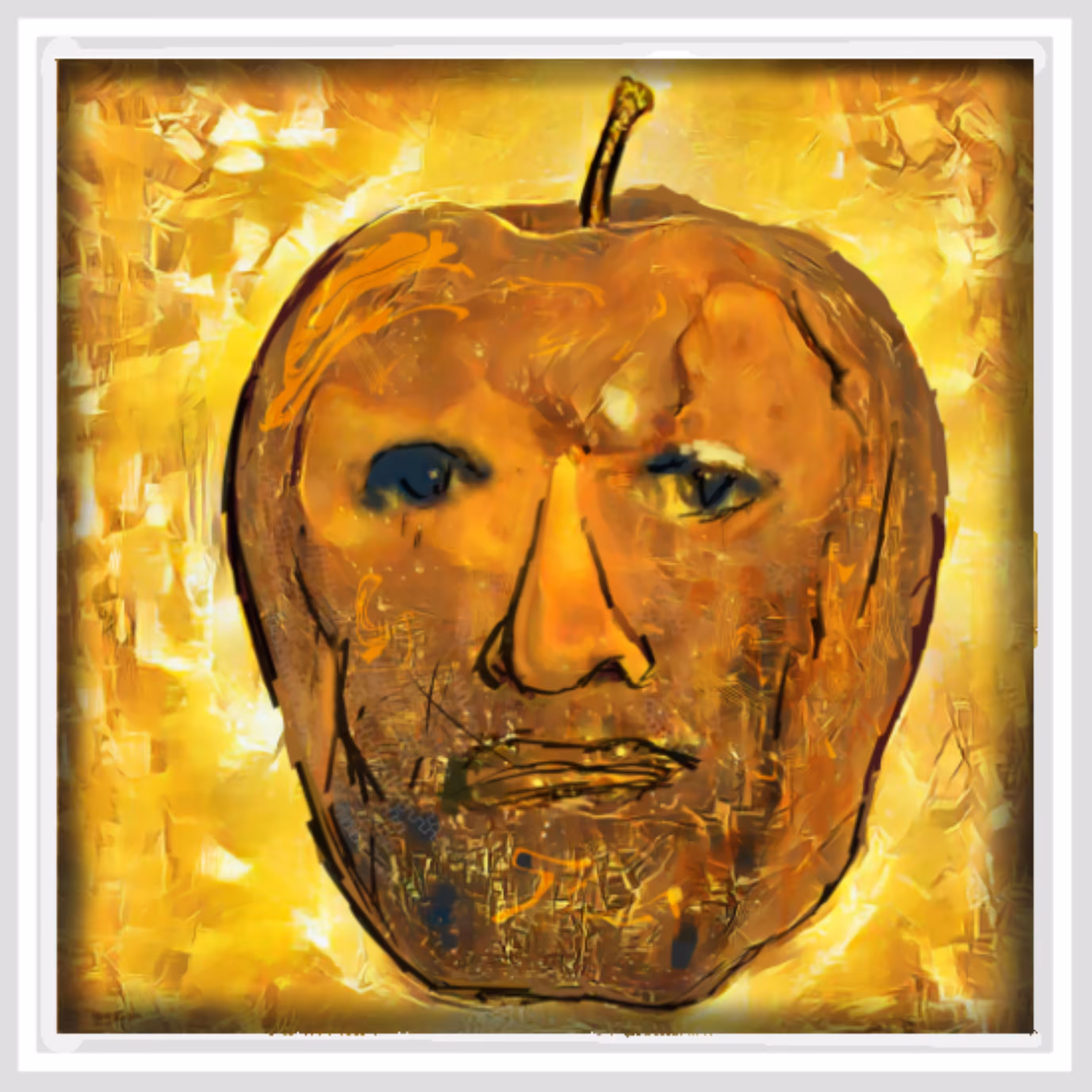 Jesus Apple White Frame
