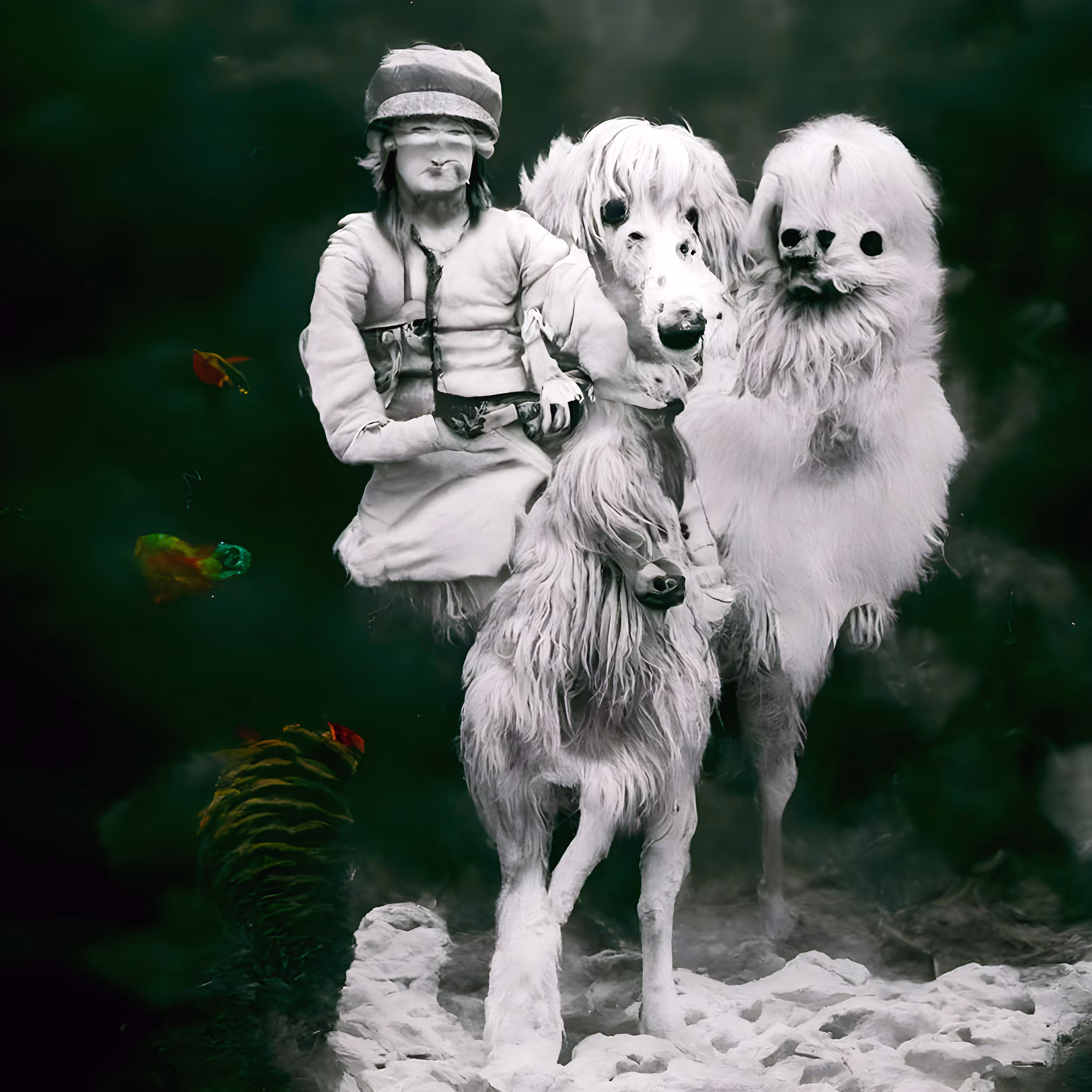Dogwalker Underwater with a Frown