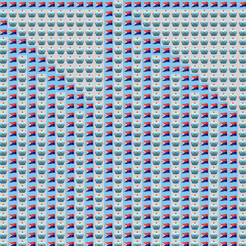 Elementary Cellular Emoji Automata #817
