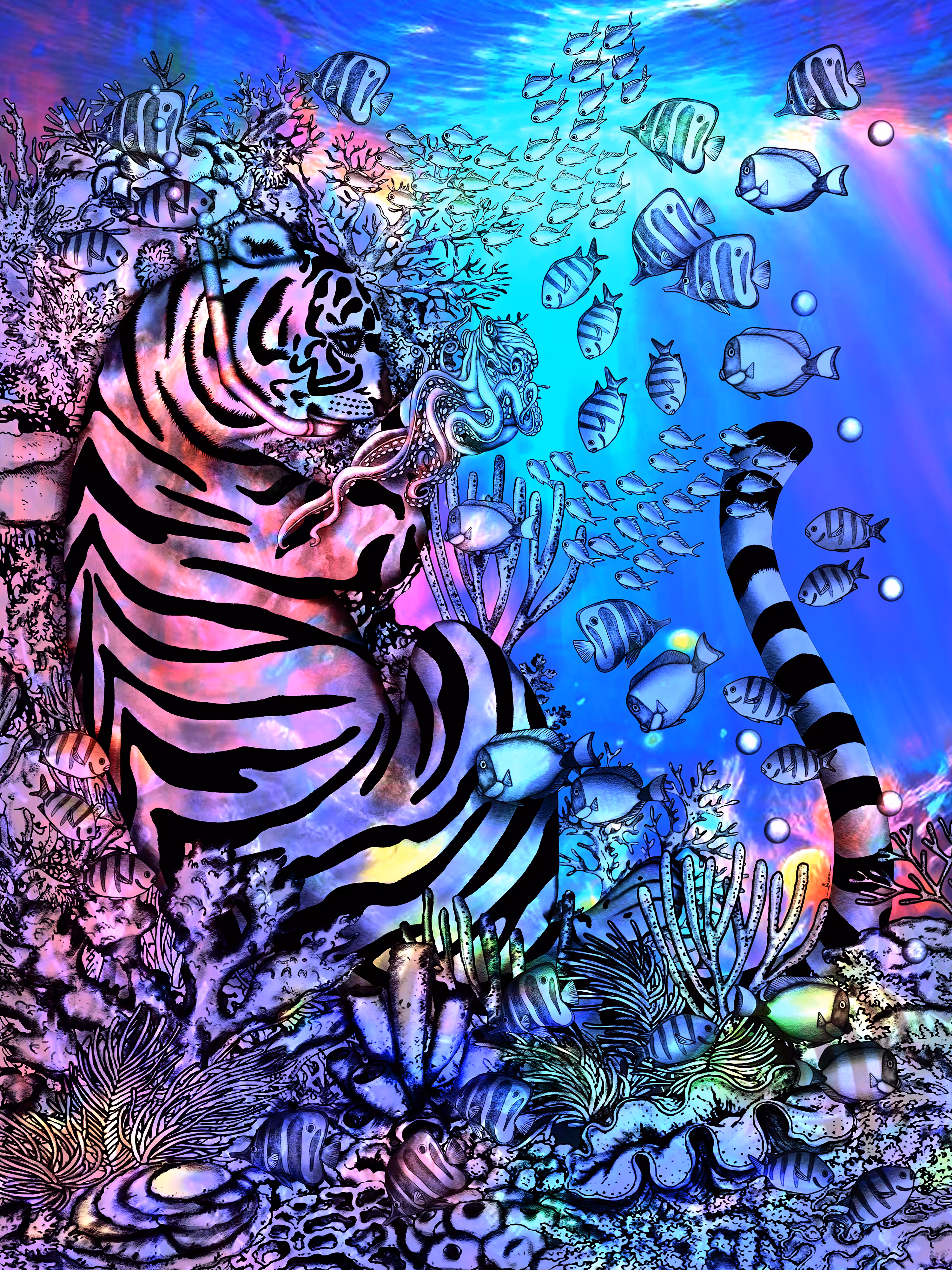 Tiger's Vacation (Colored Version)